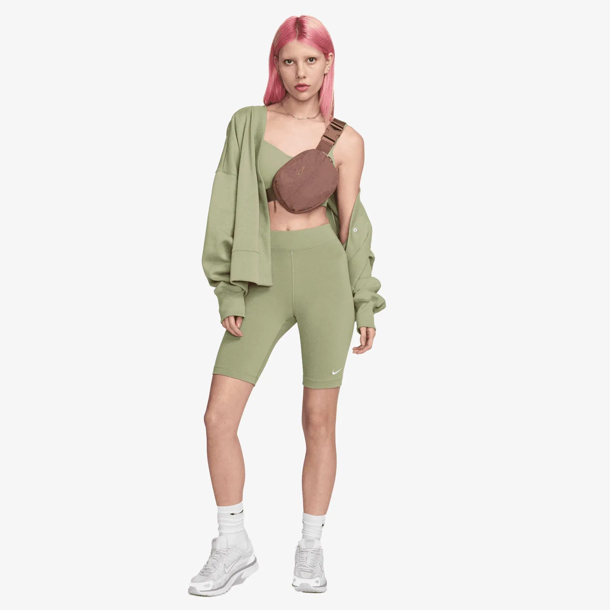 NIKE AURA CROSSBODY BAG (2L) { SMOKEY MAUVE/LT TRNSPRNT GLD