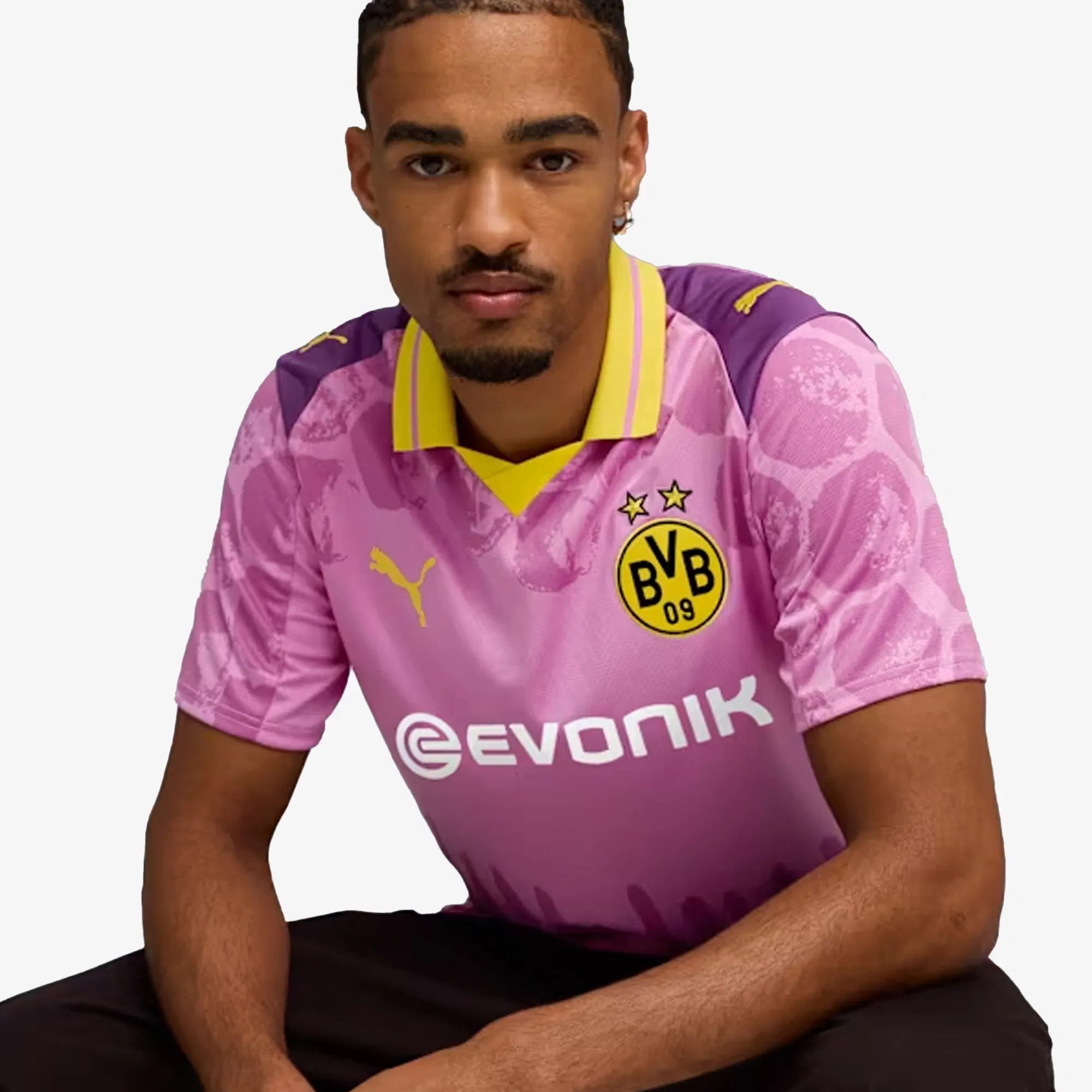 PUMA KIDSUPER x BORUSSIA DORTMUND JERSEY { MAUVE POP-FASTER YELLOW