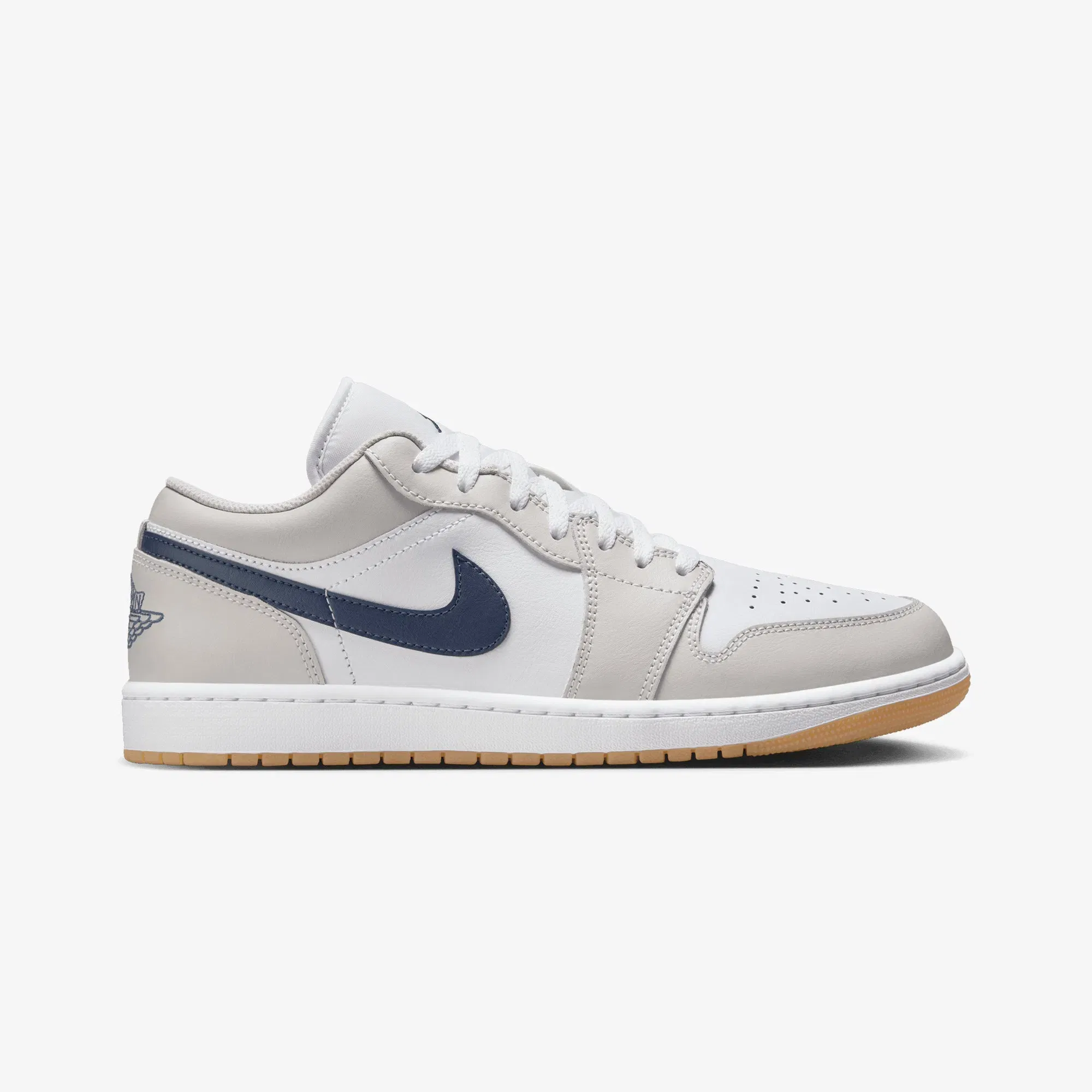 JORDAN AIR JORDAN 1 LOW { WHITE/MIDNIGHT NAVY-NEUTRAL GREY
