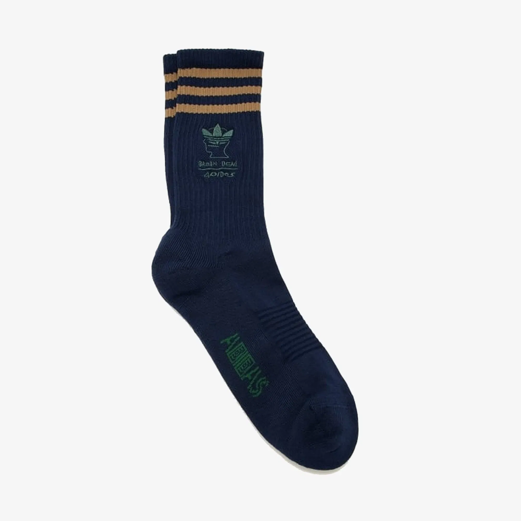 Adidas Originals BRAIN DEAD SOCKS { NAVY/BROWN