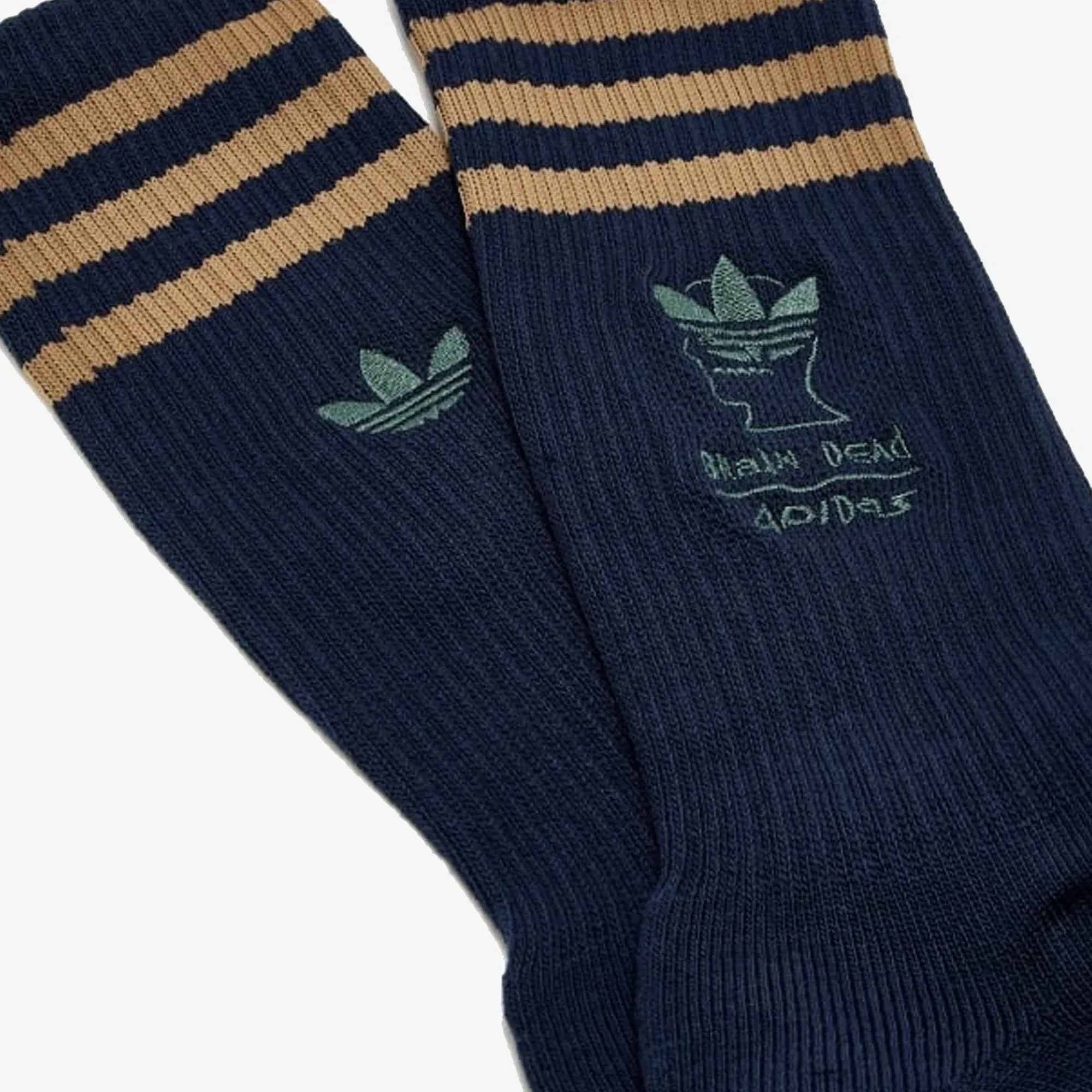 Adidas Originals BRAIN DEAD SOCKS { NAVY/BROWN