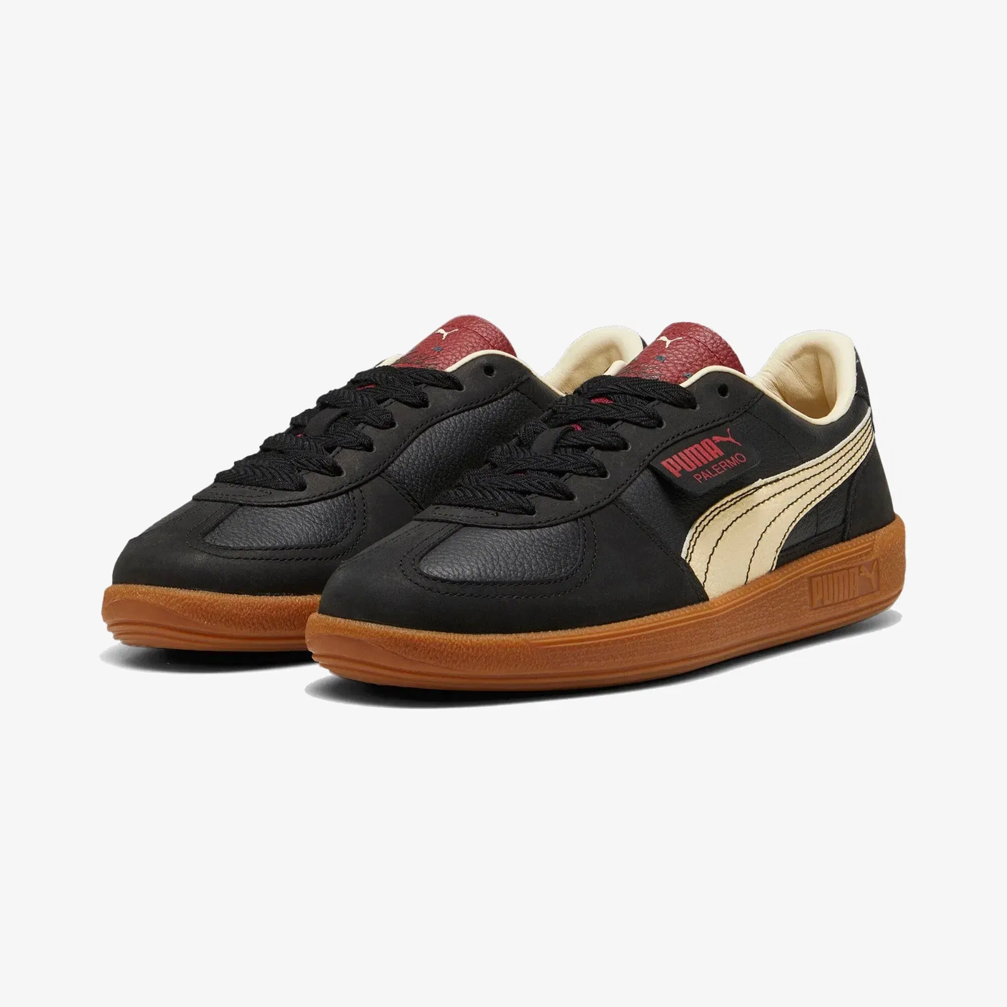 PUMA PALERMO LTH { BLACK/RED