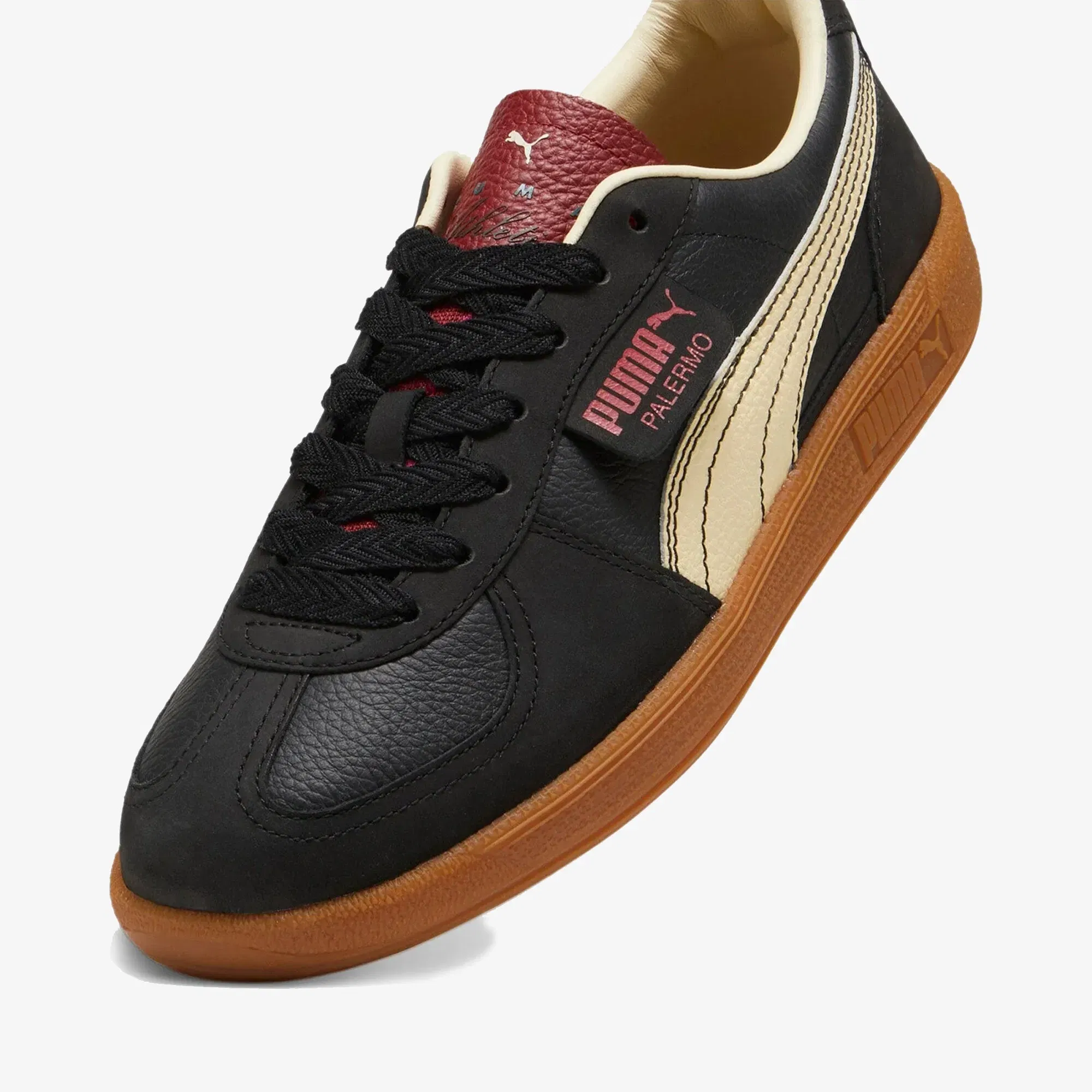 PUMA PALERMO LTH { BLACK/RED