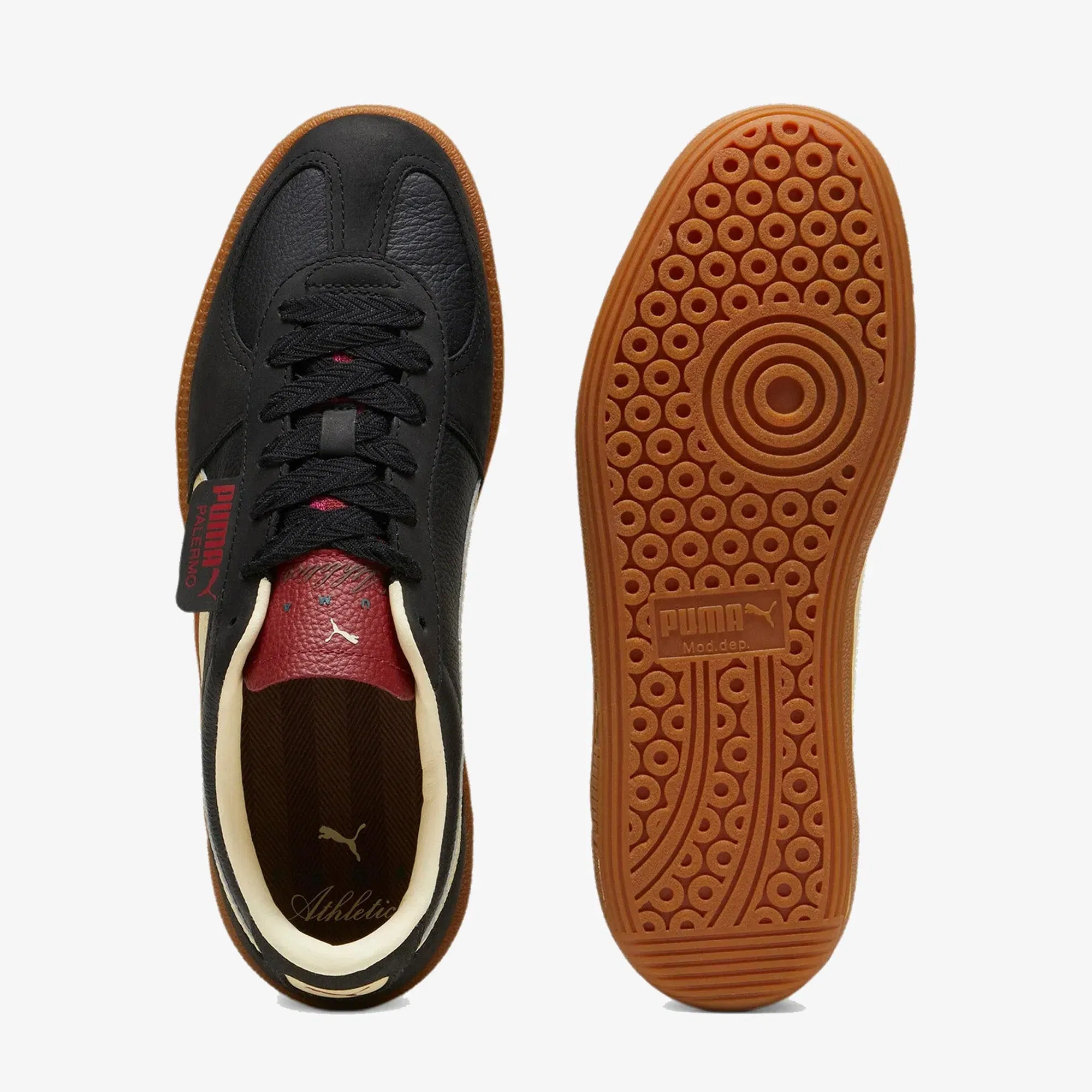 PUMA PALERMO LTH { BLACK/RED