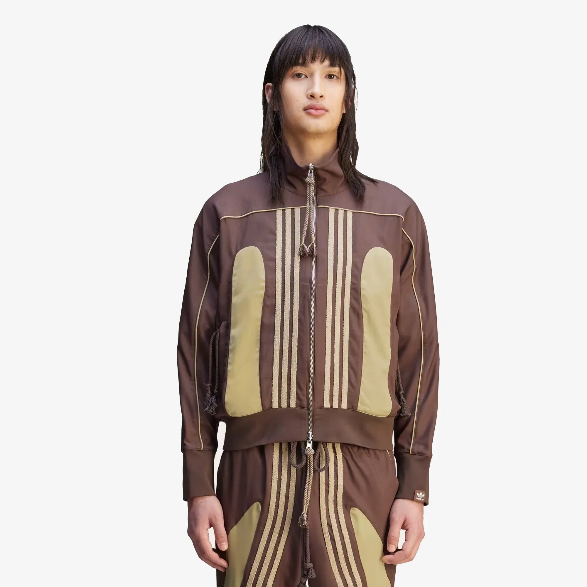 ADIDAS ORIGINALS SONG FOR THE MUTE SPRING WOVEN JACKET { BROWN