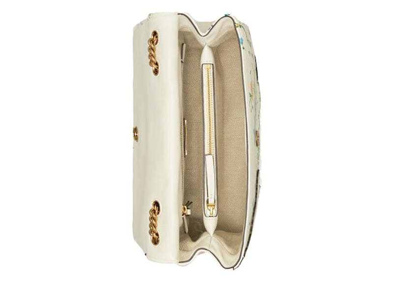 Tory Burch Kira Mixed Floral Convertible Shoulder Bag Ivory