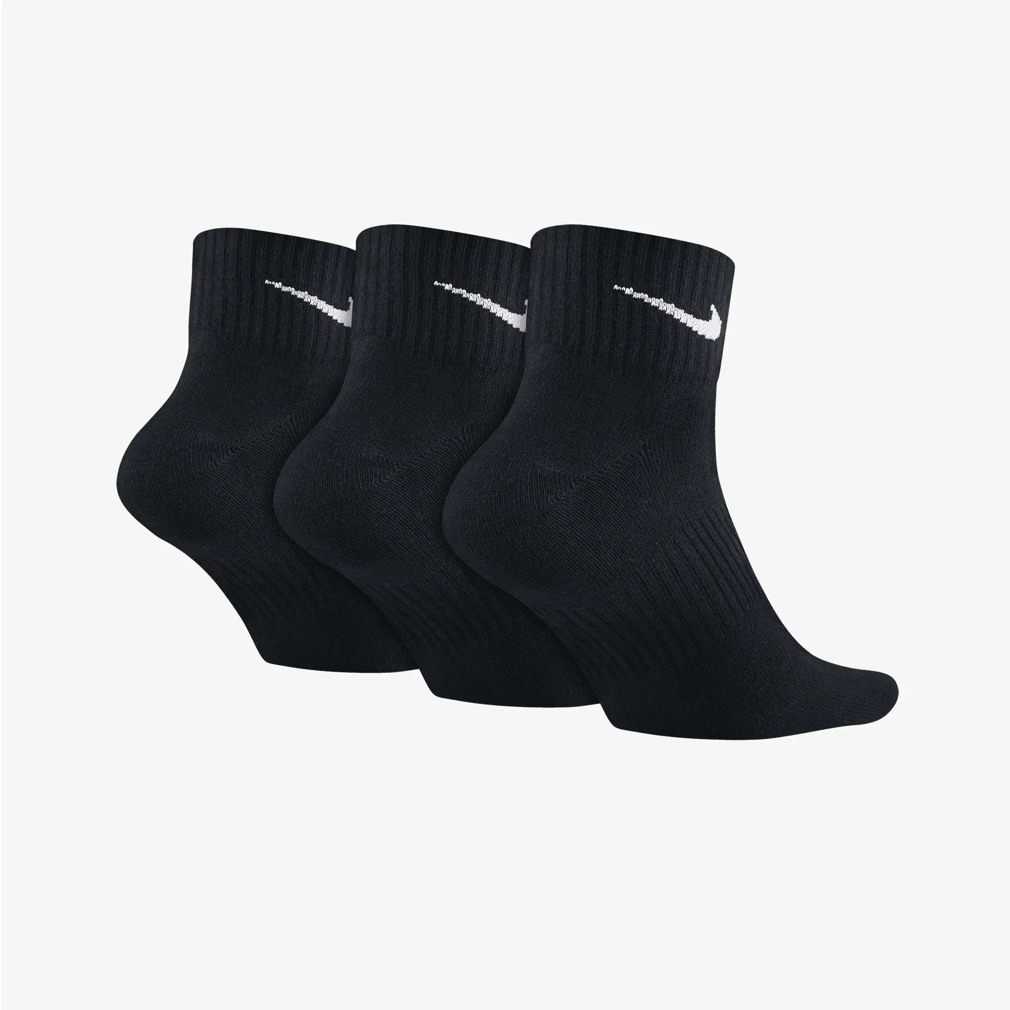 NIKE PERFORMANCE LIGHTWEIGHT TRAINING ANKLE SOCKS (3 PAIRS) { BLACK/WHITE