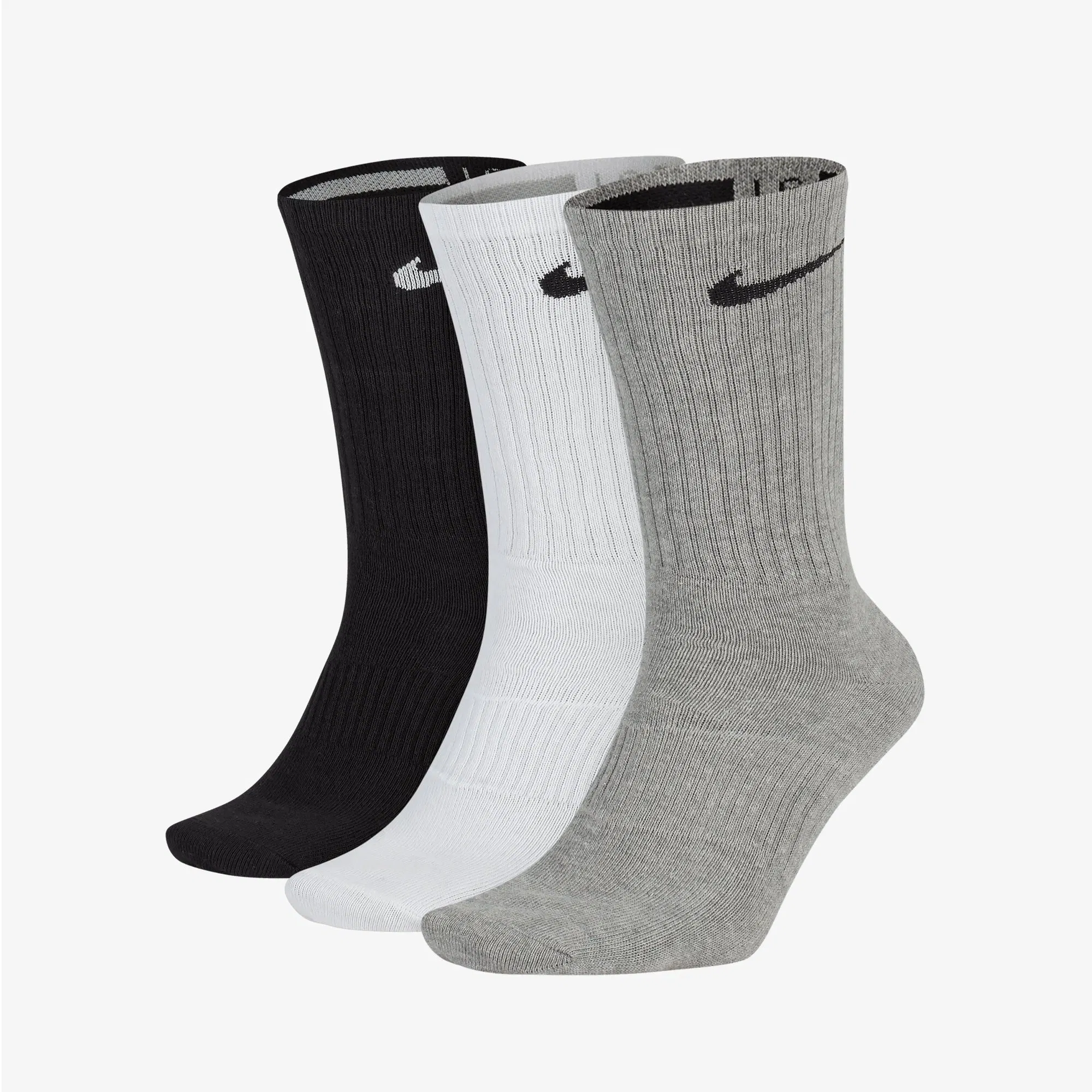NIKE PERFORMANCE LIGHTWEIGHT TRAINING CREW SOCKS (3 PAIRS) { MULTI-COLOR