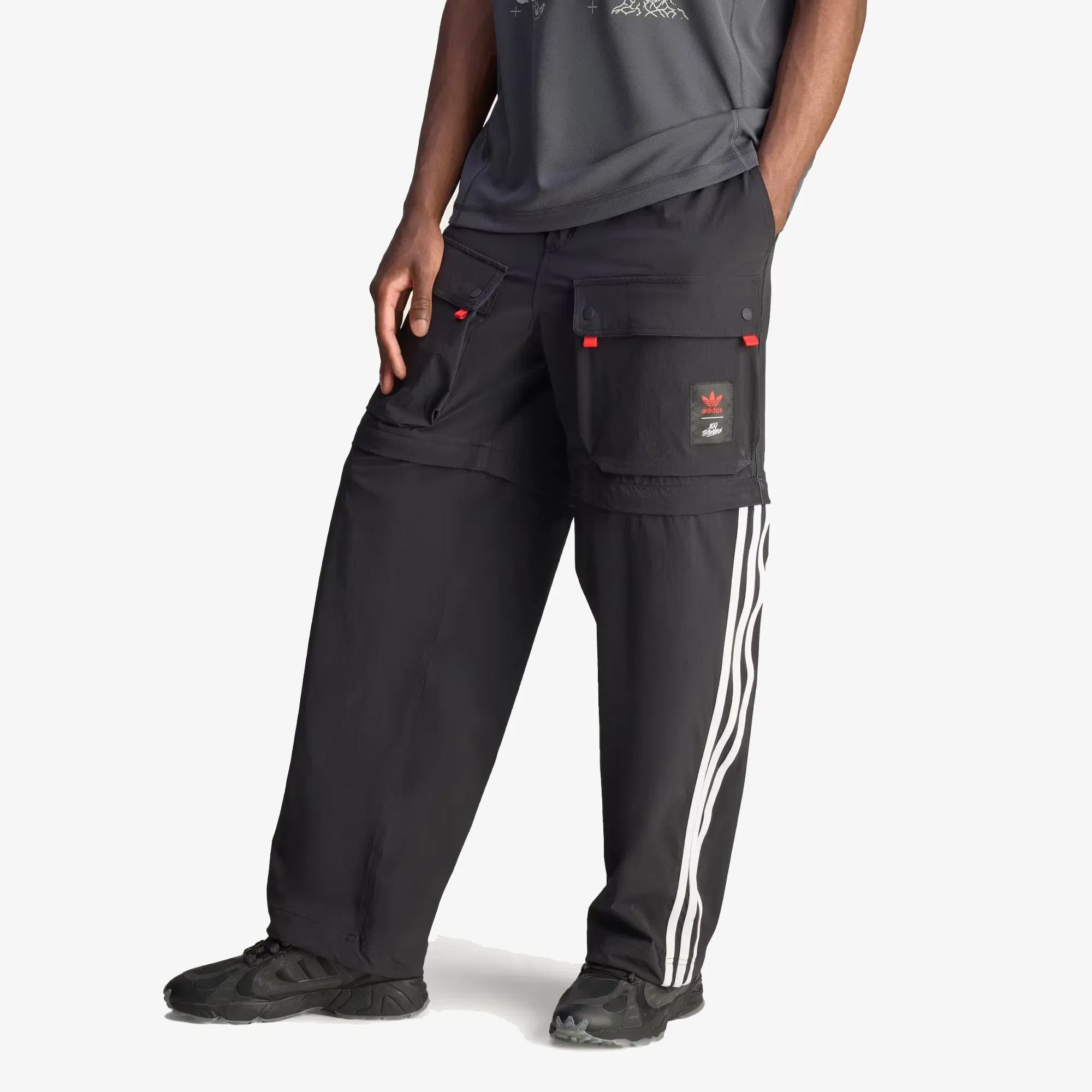 Adidas Originals 100 THIEVES ZIP PANTS { BLACK