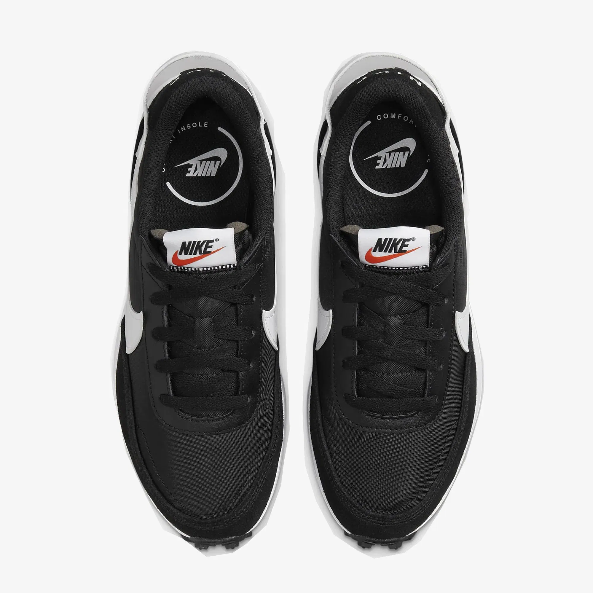 Nike WAFFLE DEBUT { BLACK/WHITE-ORANGE-CLEAR