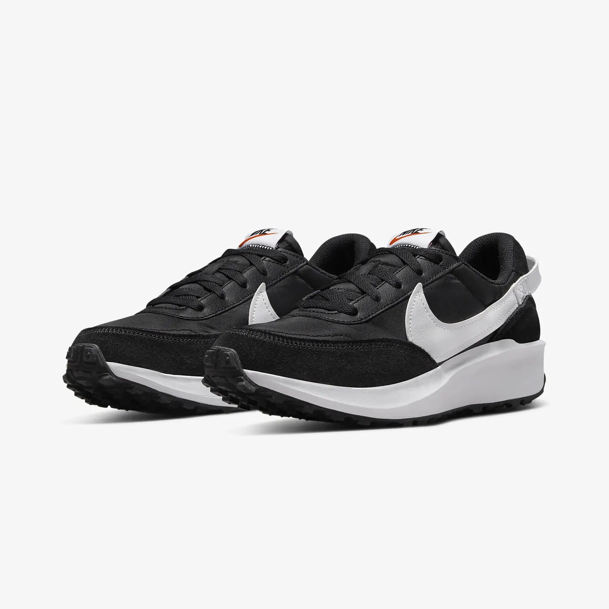 Nike WAFFLE DEBUT { BLACK/WHITE-ORANGE-CLEAR
