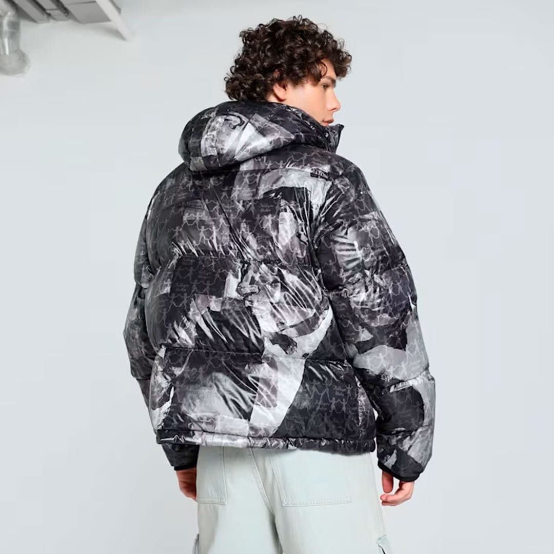 PUMA X KIDSUPER ALL OVER PRINT PUFFER { BLACK