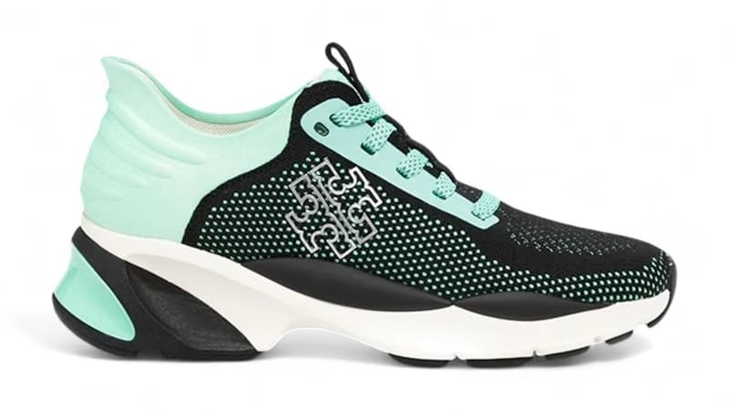 Tory Burch Good Luck Knit Trainer Black Mint (Women's)