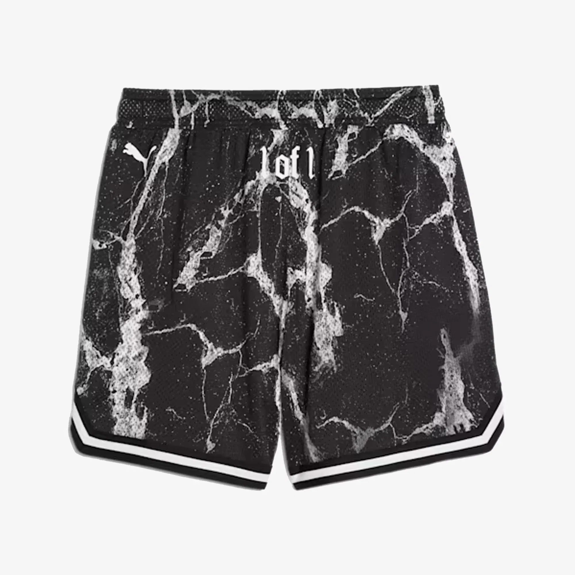 PUMA HOOPS x LAFRANCE WRITTEN IN CHROME SHORTS { PUMA BLACK/WHITE