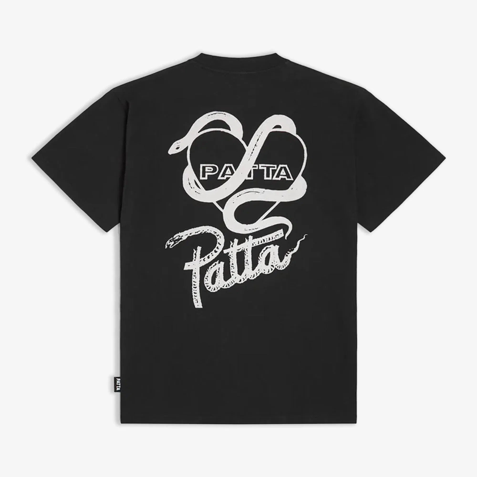 PATTA PATTA SNAKE HEART T-SHIRT { BLACK