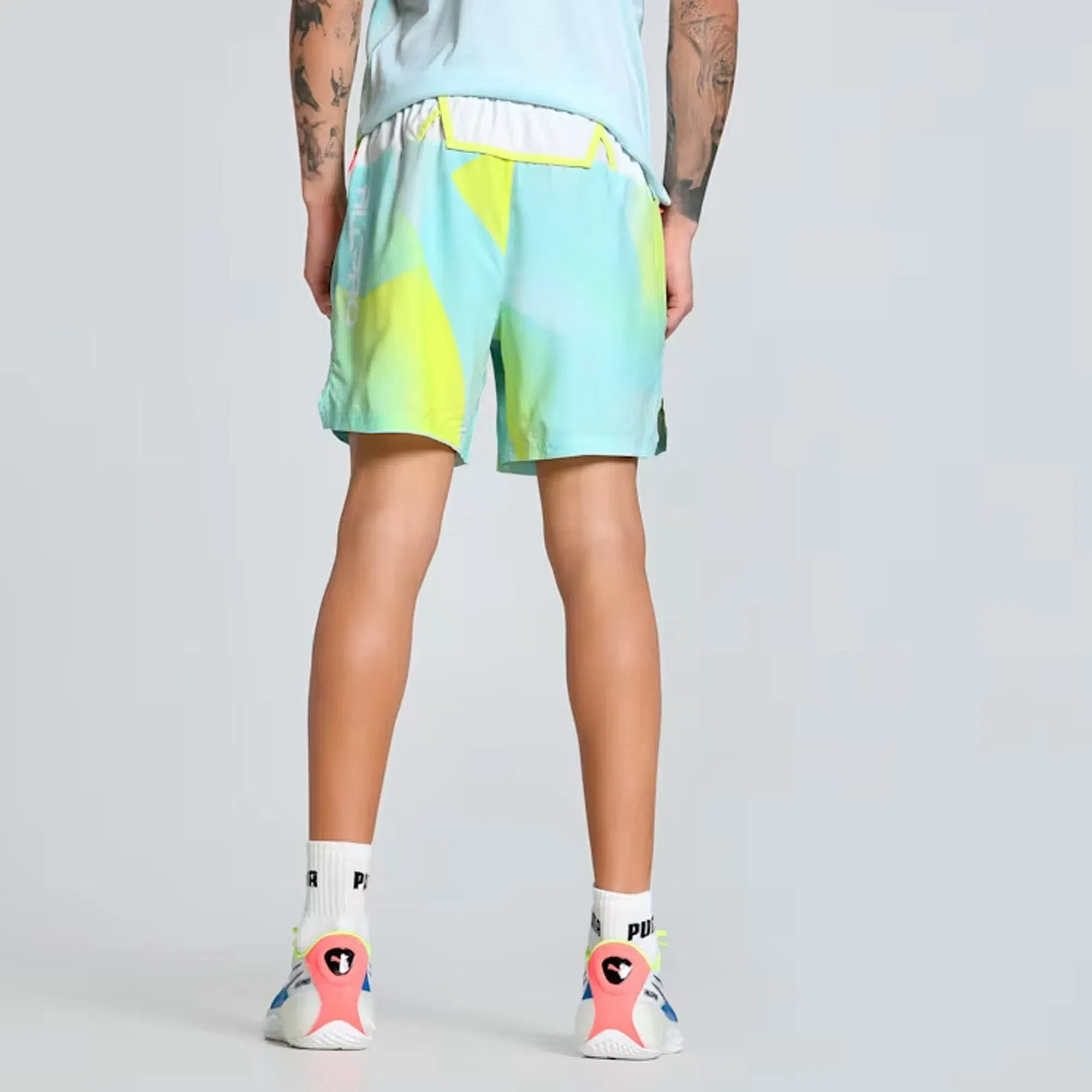 PUMA X ALL-PRO ALL-OVER PRINT SHORTS { NITRO BLUE