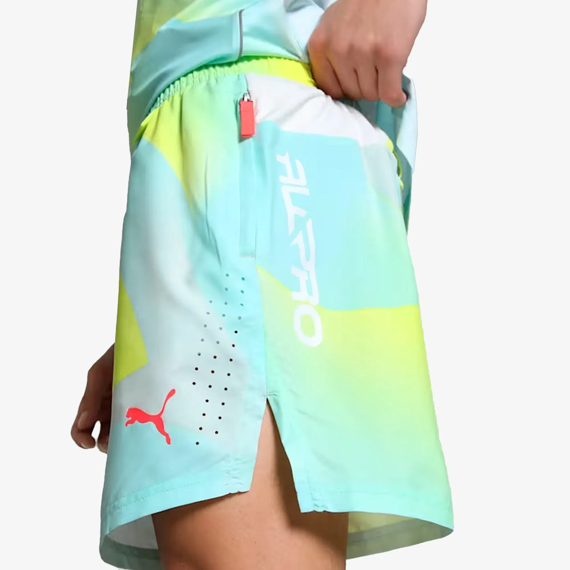 PUMA X ALL-PRO ALL-OVER PRINT SHORTS { NITRO BLUE
