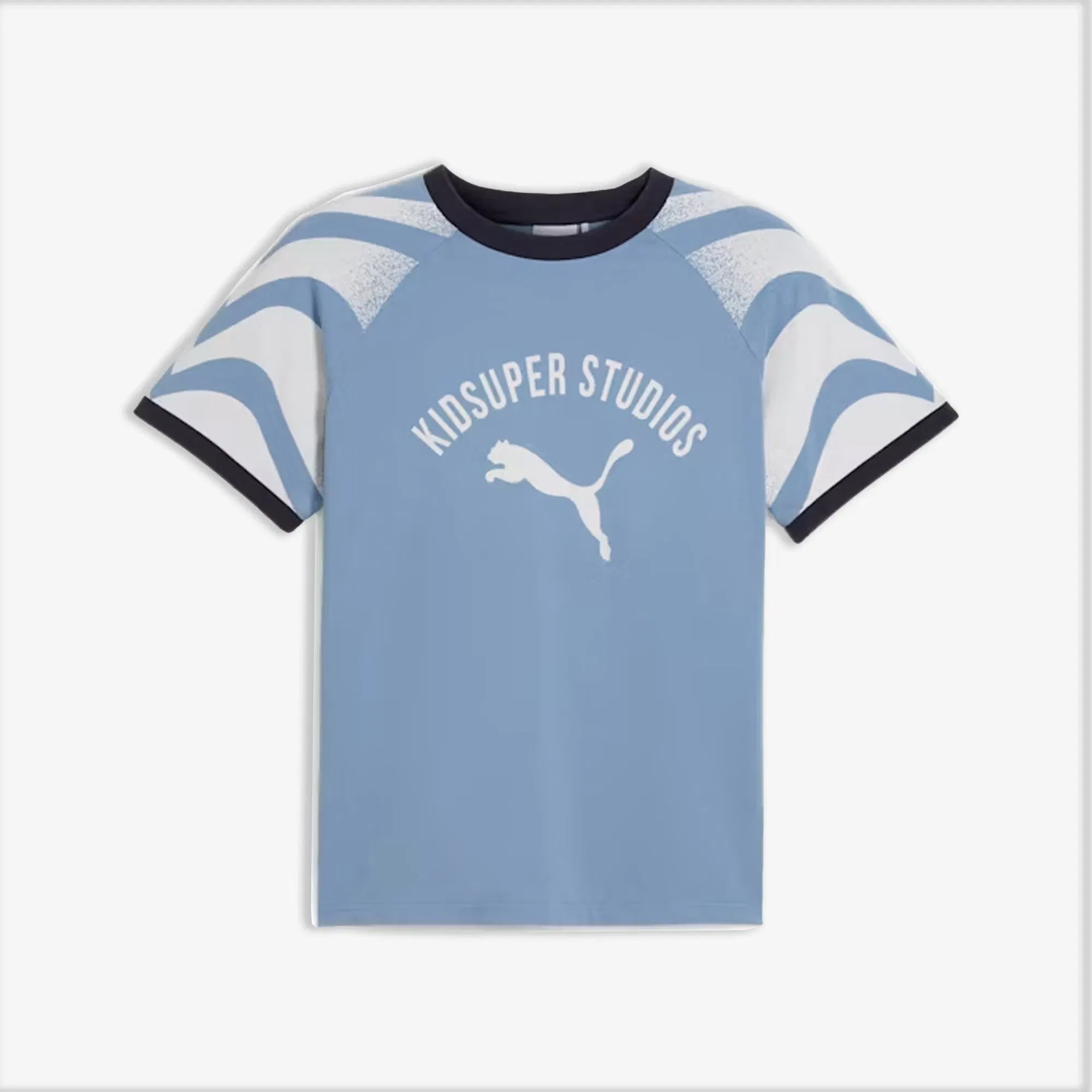 PUMA x KIDSUPER SLIM FIT RINGER T-Shirt { COOL BLUE