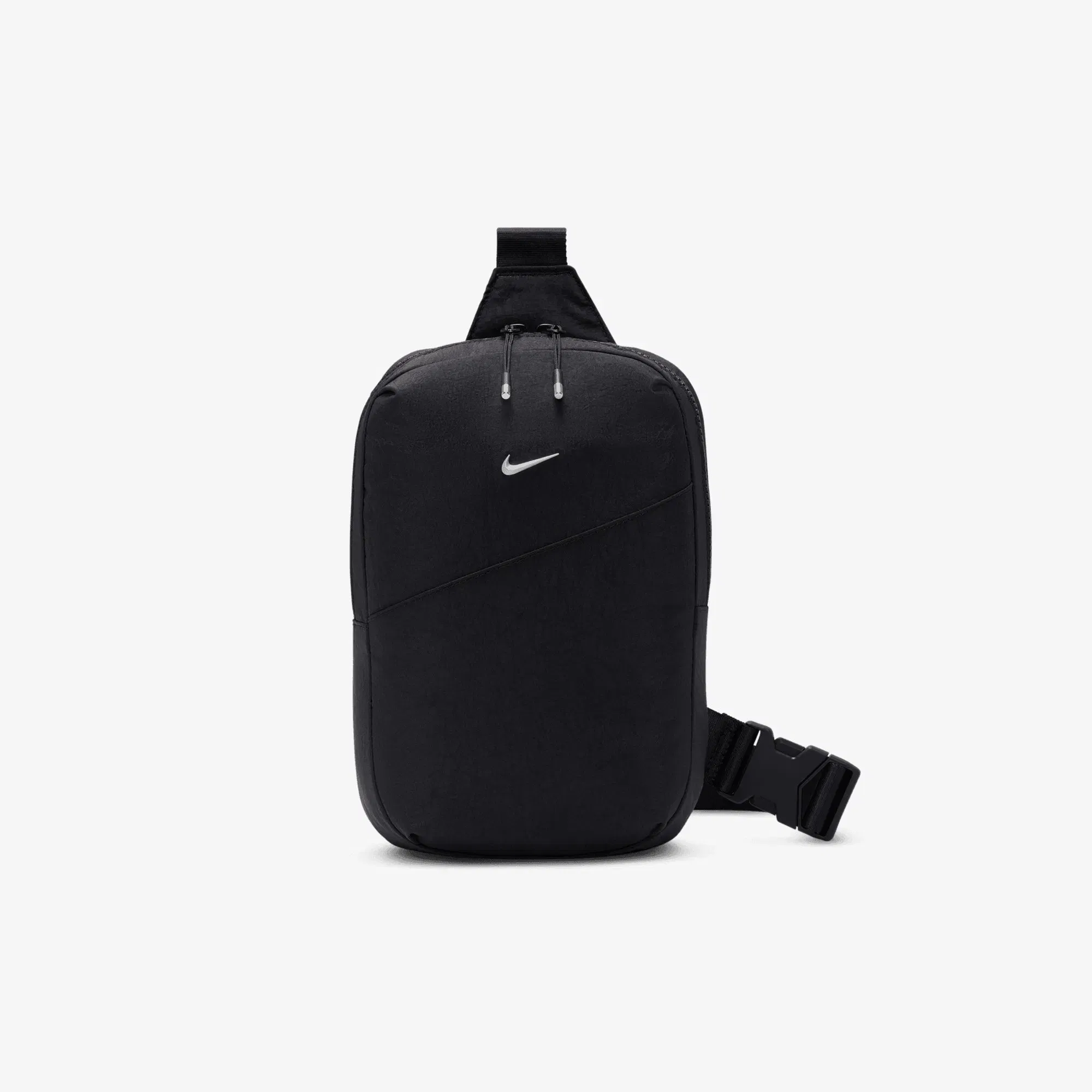 NIKE AURA CROSSBODY BAG (5L) { BLACK/BLACK/MATTE SILVER