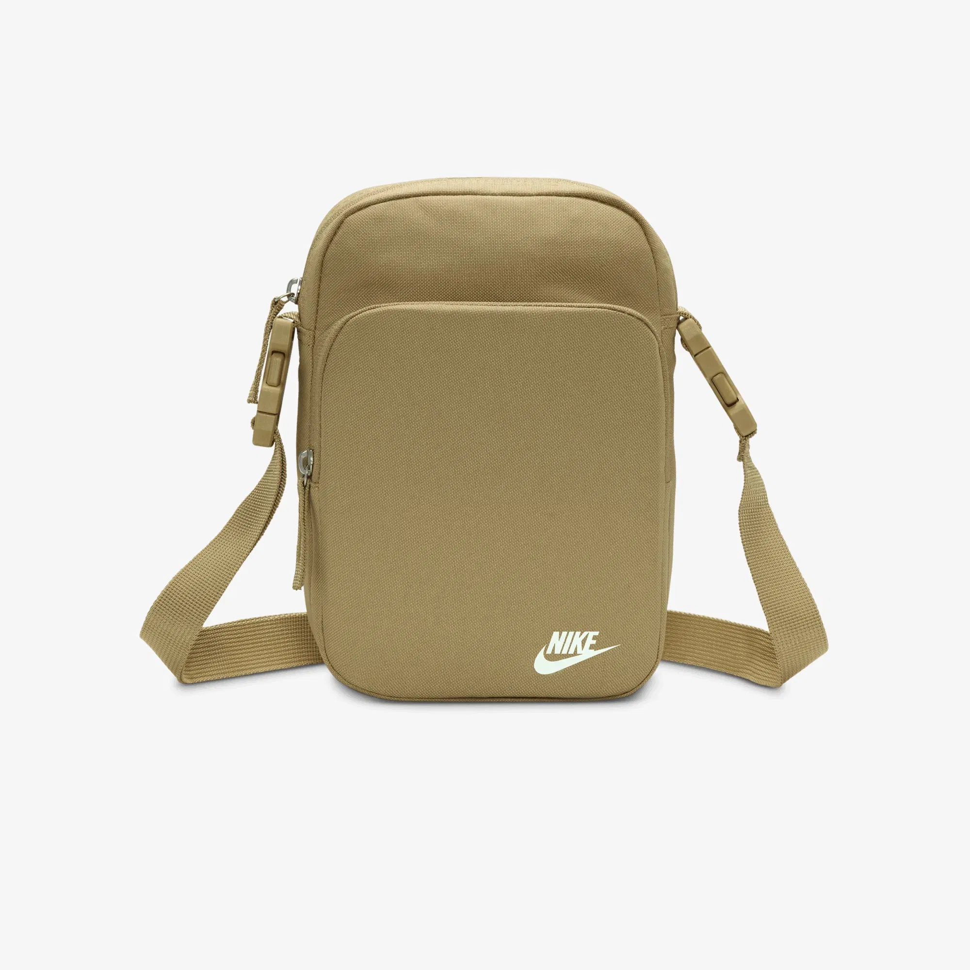 NIKE HERITAGE CROSSBODY BAG (4L) { PARACHUTE BEIGE/SUMMIT WHITE
