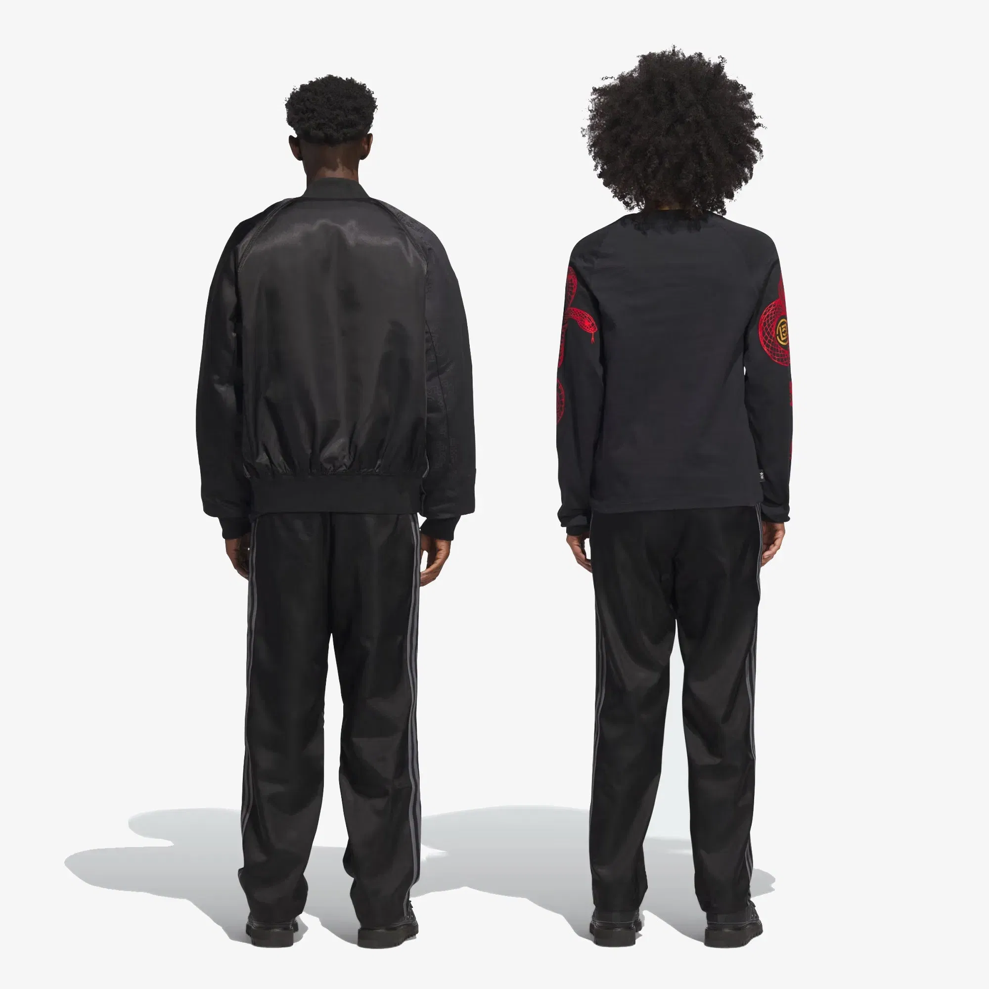 Adidas Originals CLOT ALLOVER PRINT PANTS BY EDISON CHEN { BLACK