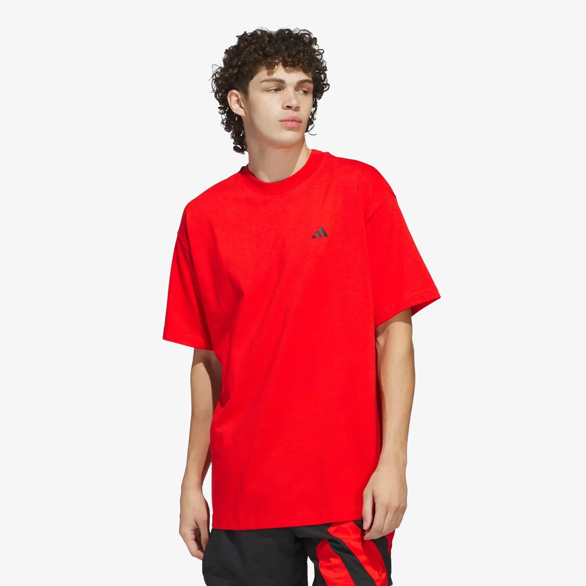 Adidas Originals ANTHONY EDWARDS SEASONAL LOGO T-Shirt { ACTIVE RED