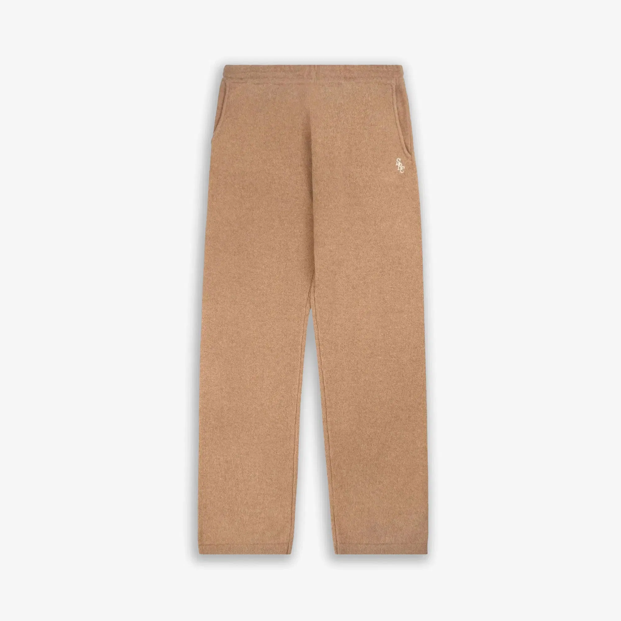 SPORTY & RICH SRC WOOL CASHMERE TROUSERS { CAMEL