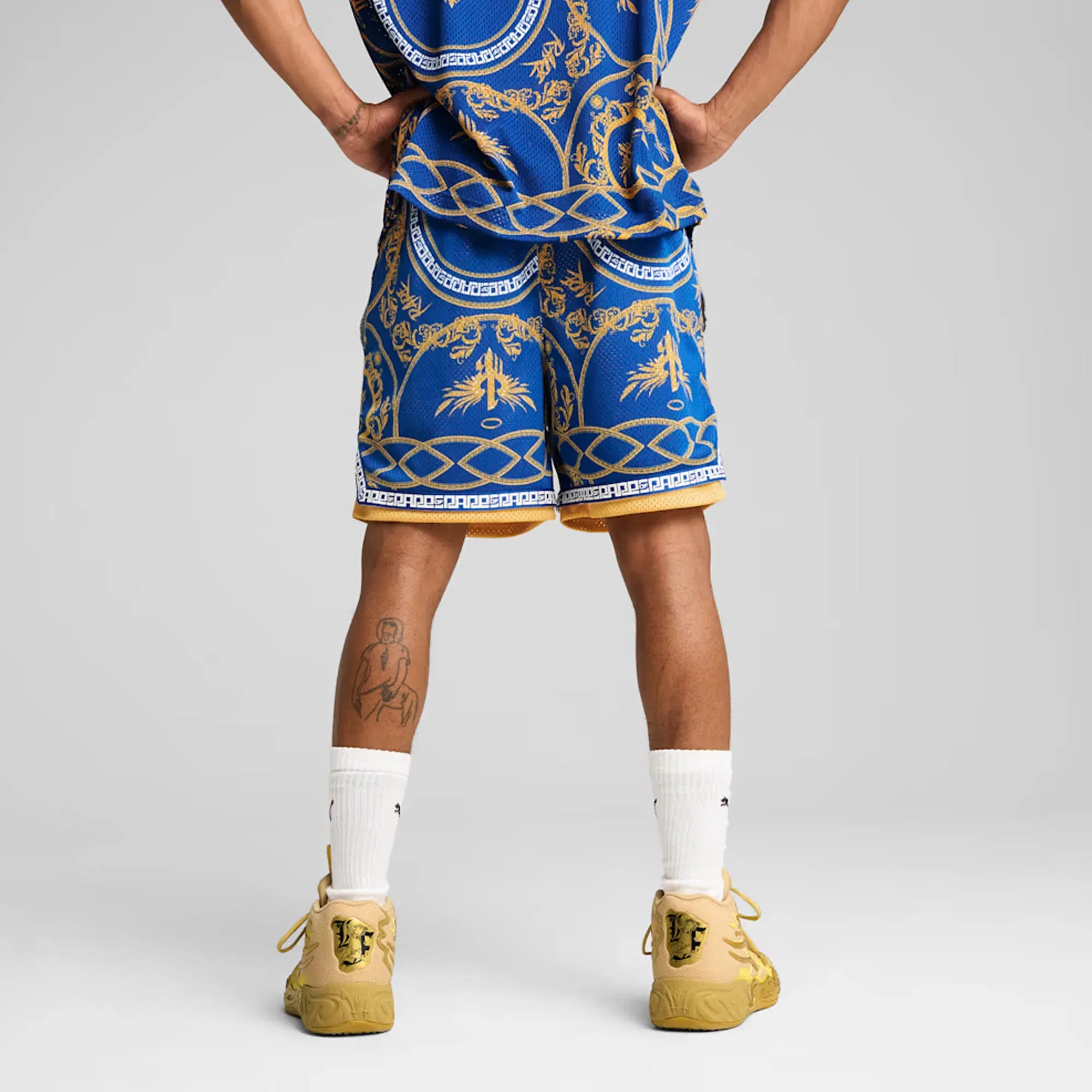 PUMA X LAMELO BALL GOLDEN CHILD SHORTS { BLUE