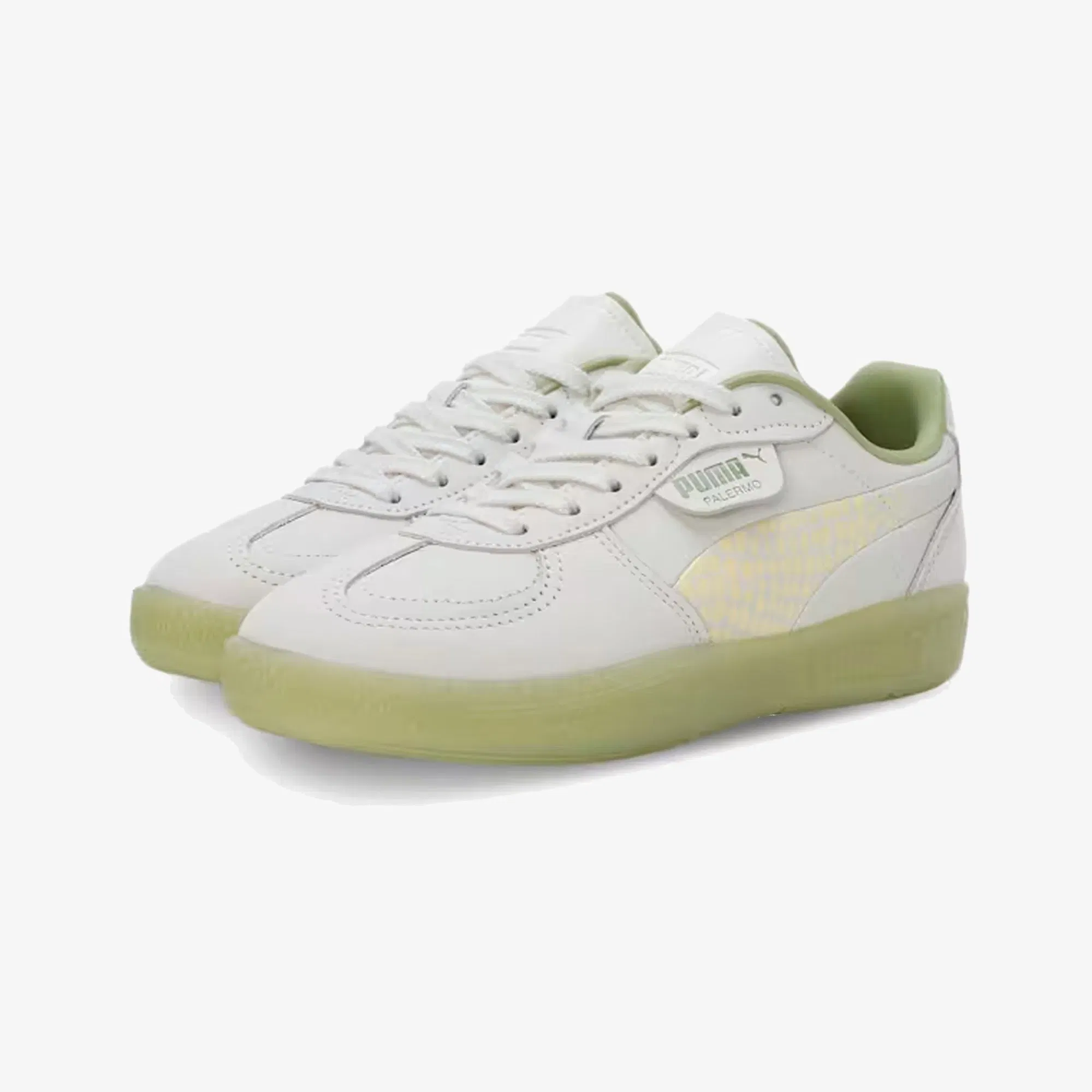 PUMA PALERMO { VAPOR GRAY-CREAMY/GREEN