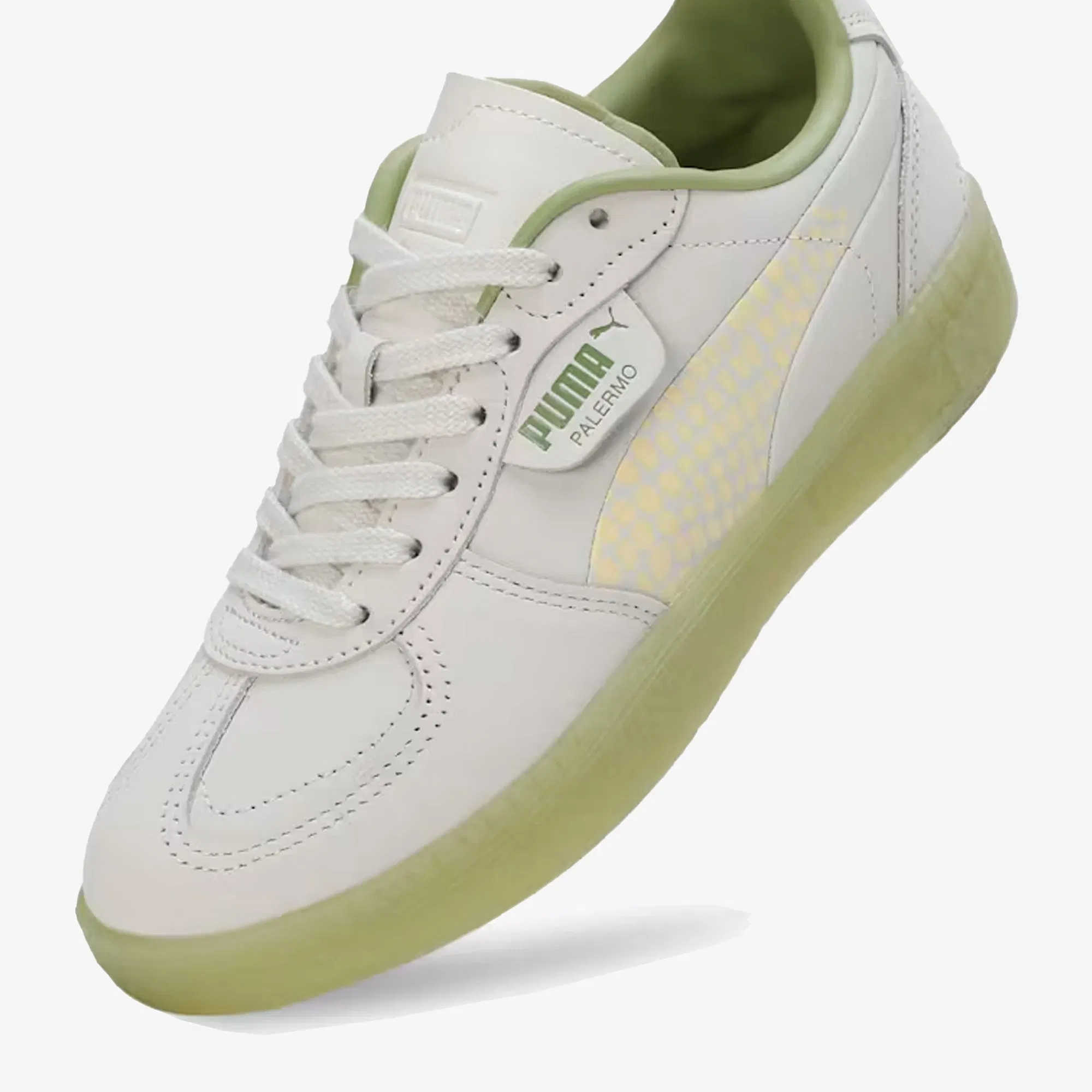 PUMA PALERMO { VAPOR GRAY-CREAMY/GREEN