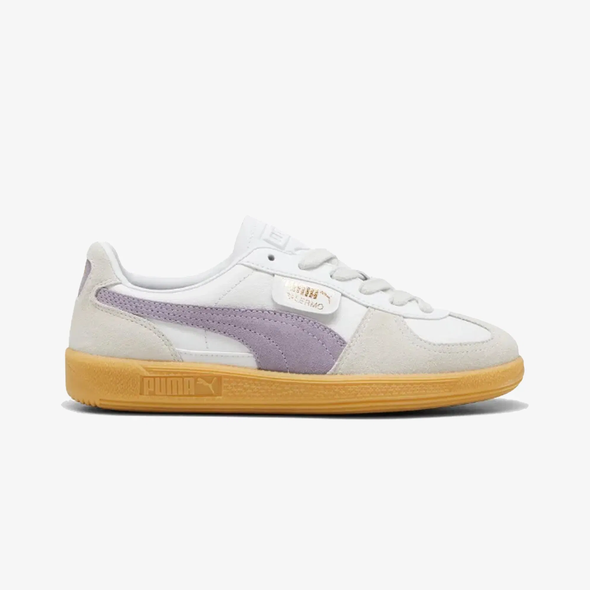 PUMA PALERMO { WHITE/ PALM-PLUM GUM