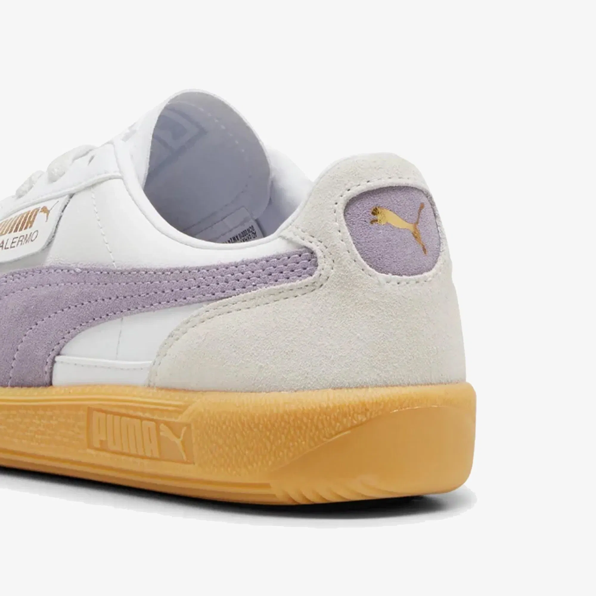 PUMA PALERMO { WHITE/ PALM-PLUM GUM