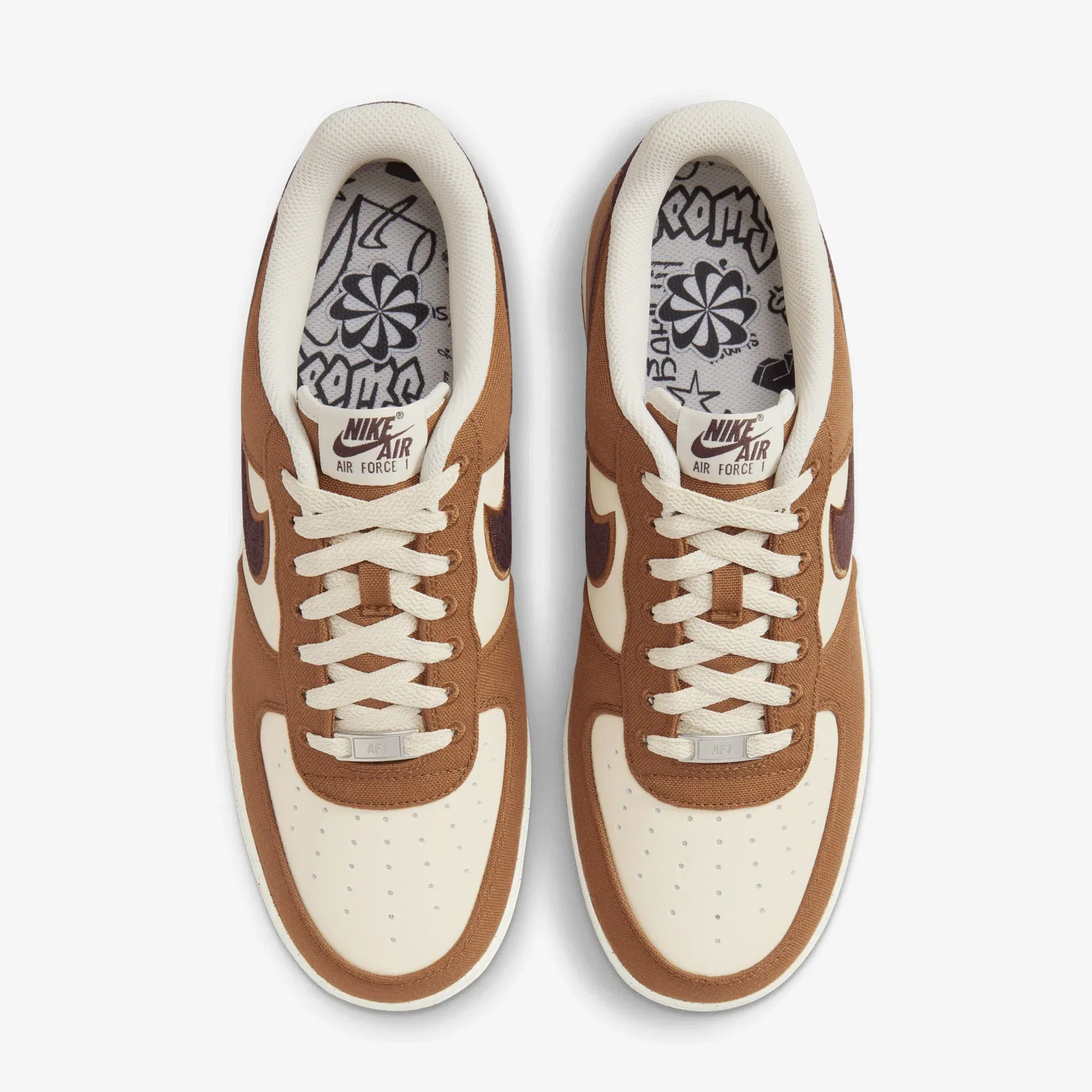 NIKE AIR FORCE 1'07 LV8 { LT BRITISH TAN/BURGUNDY CRUSH