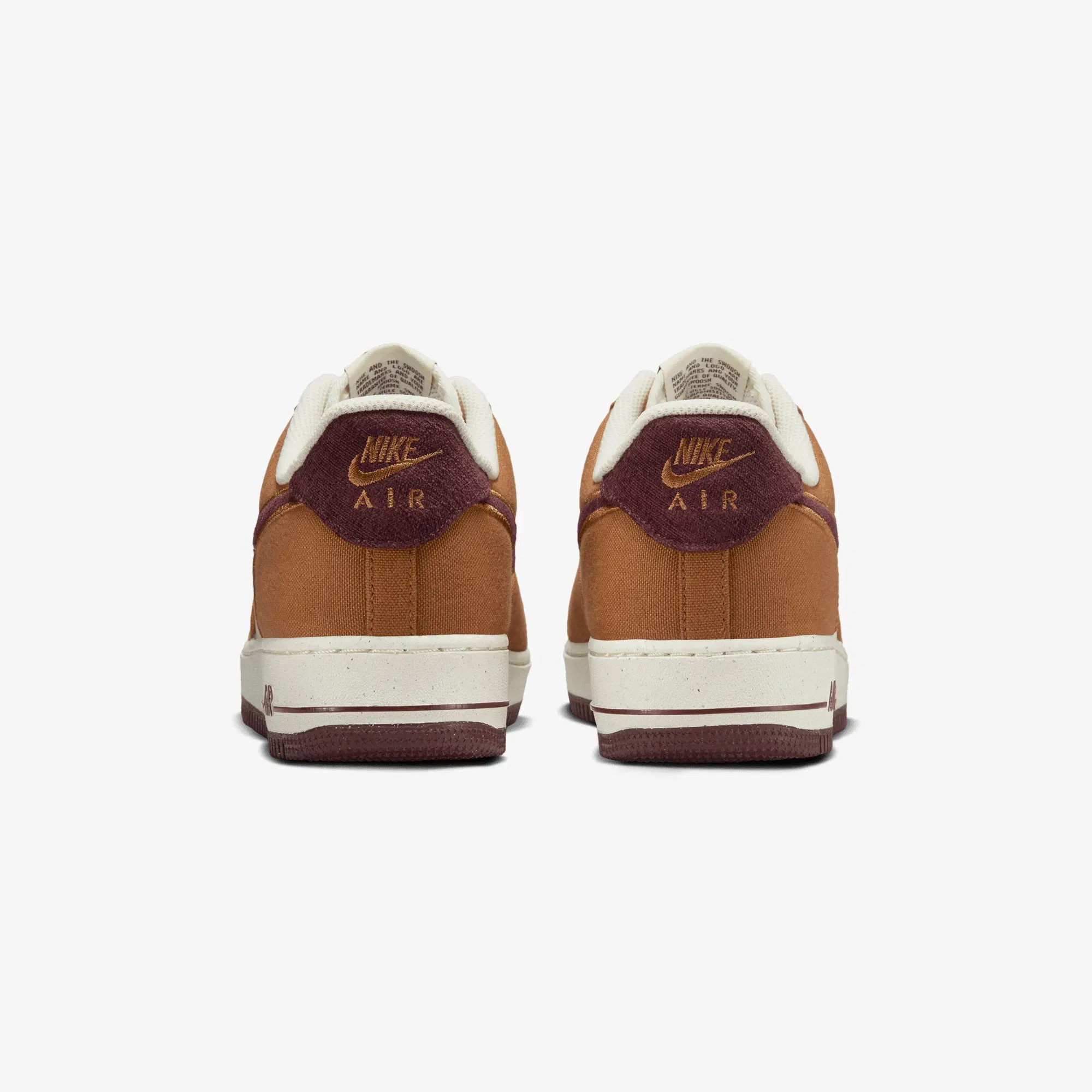 NIKE AIR FORCE 1'07 LV8 { LT BRITISH TAN/BURGUNDY CRUSH