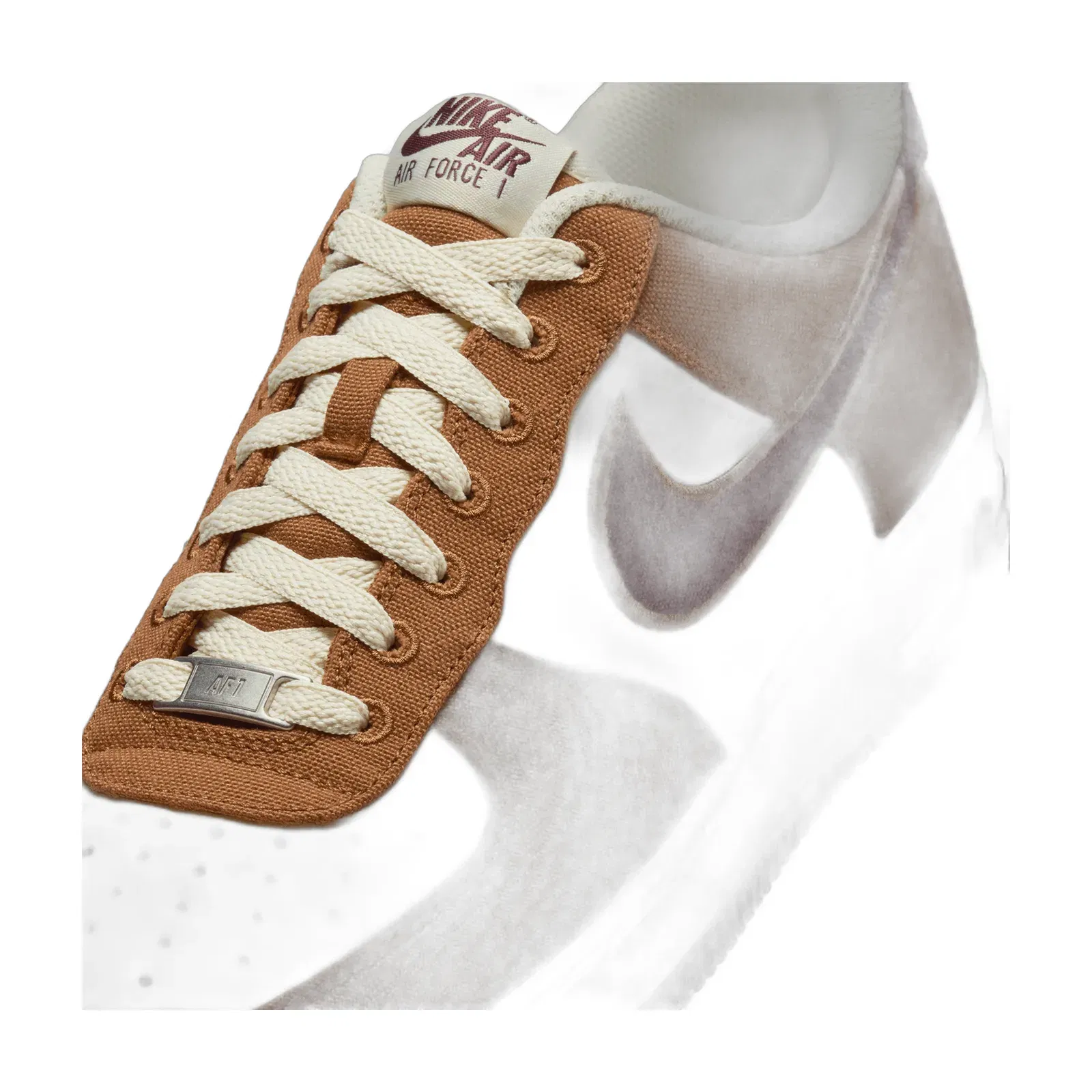 NIKE AIR FORCE 1'07 LV8 { LT BRITISH TAN/BURGUNDY CRUSH