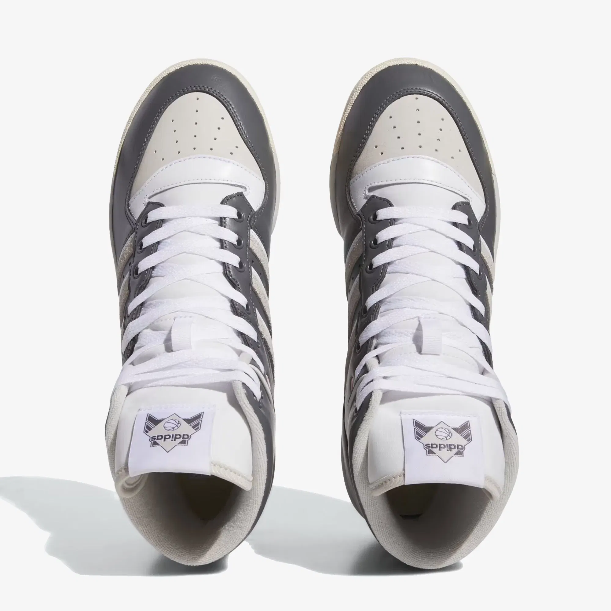 Adidas Originals RIVALRY HIGH SCRATCHY { GREY FIVE/ GREY ONE /CREAM WHITE