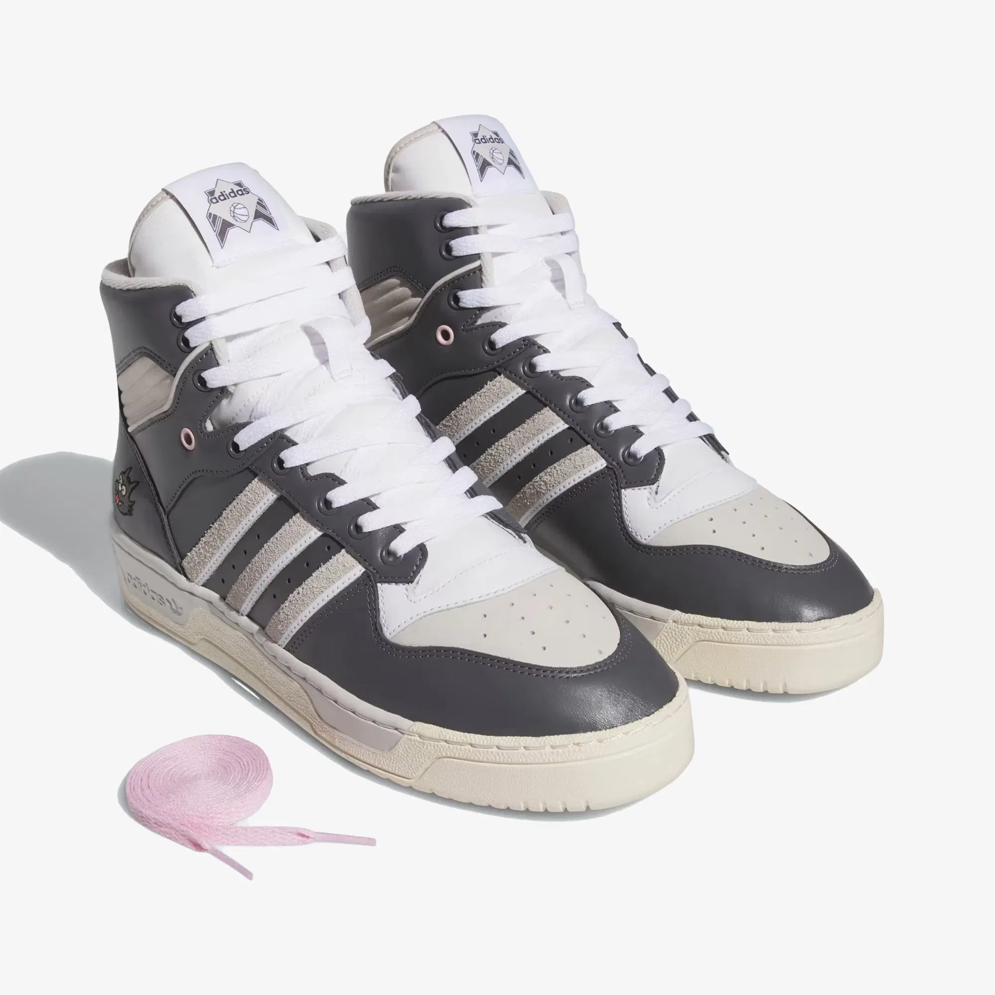 Adidas Originals RIVALRY HIGH SCRATCHY { GREY FIVE/ GREY ONE /CREAM WHITE