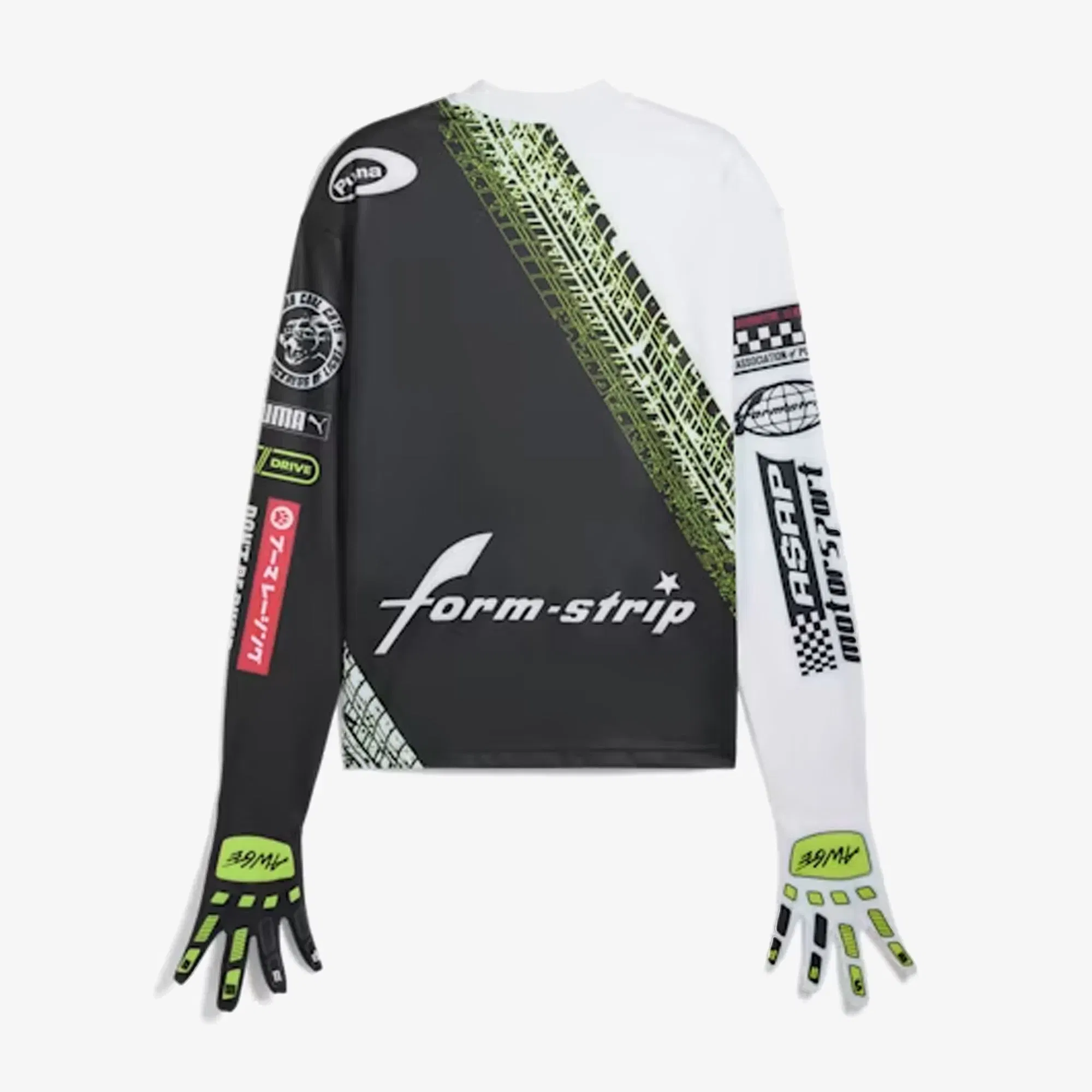 PUMA X A$AP ROCKY TIRE LONG SLEEVE TEE WITH GLOVES { PUMA WHITE