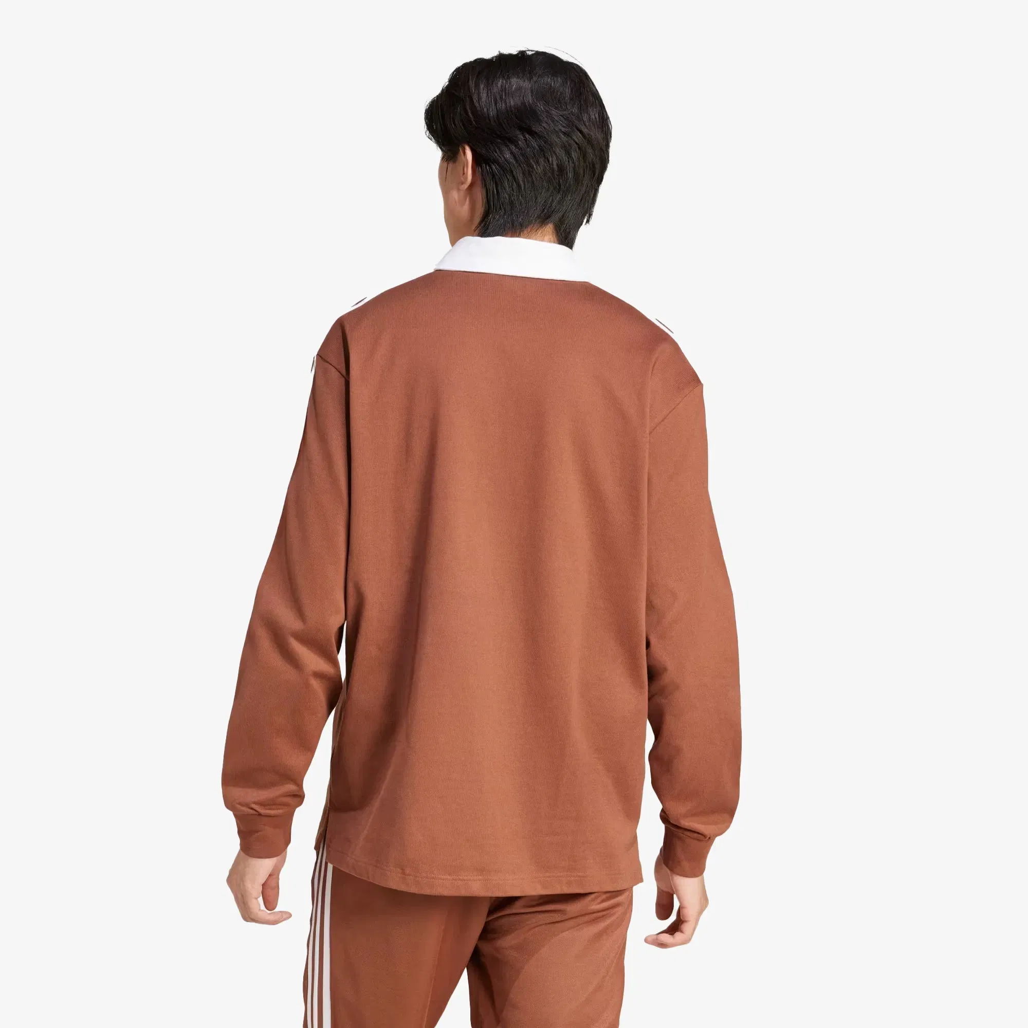 Adidas Originals ADICOLOR RUGBY POLO SHIRT { PRELOVED BROWN
