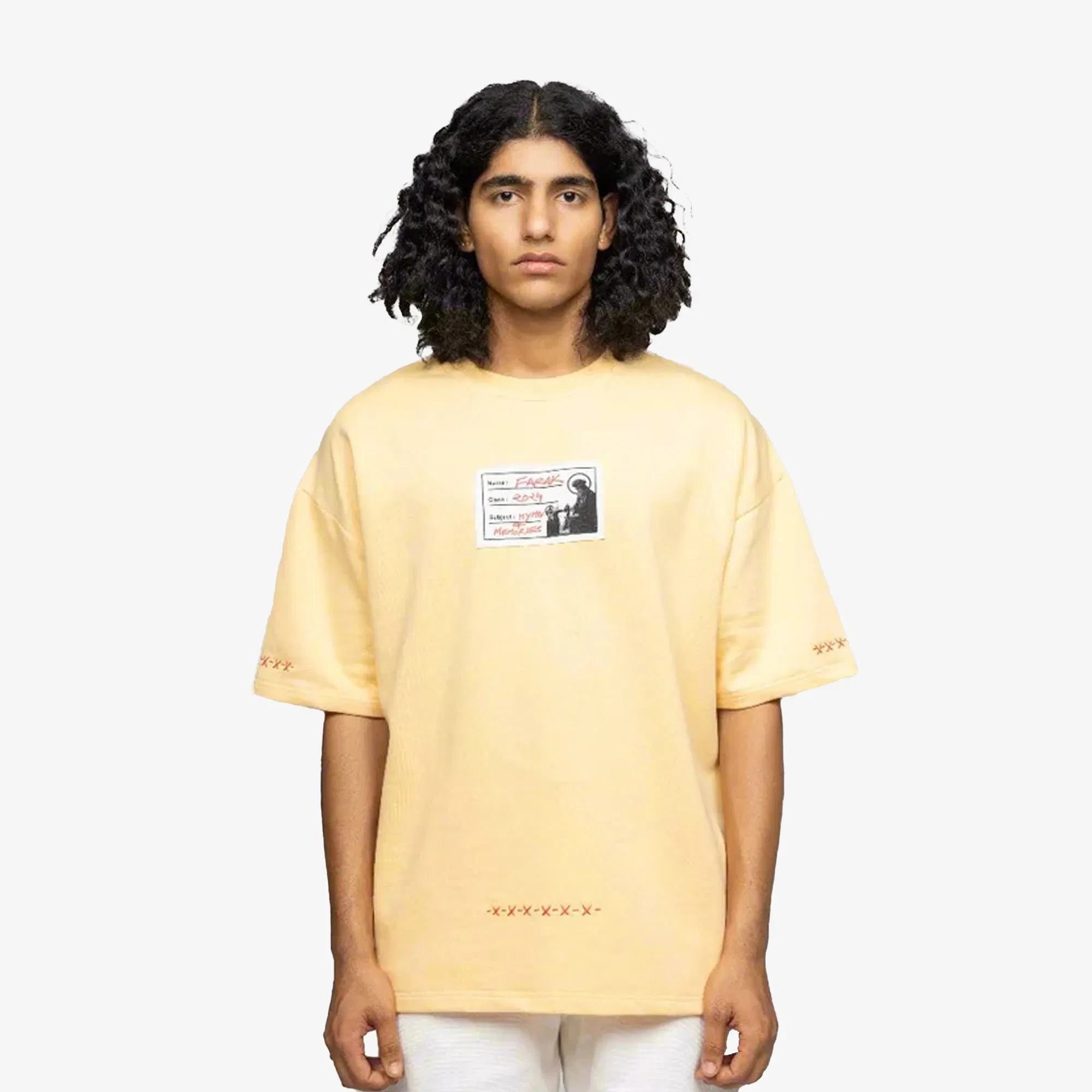 F A R A K CALL OF FICTION 2.0 T-SHIRT { BEIGE/BEIGE
