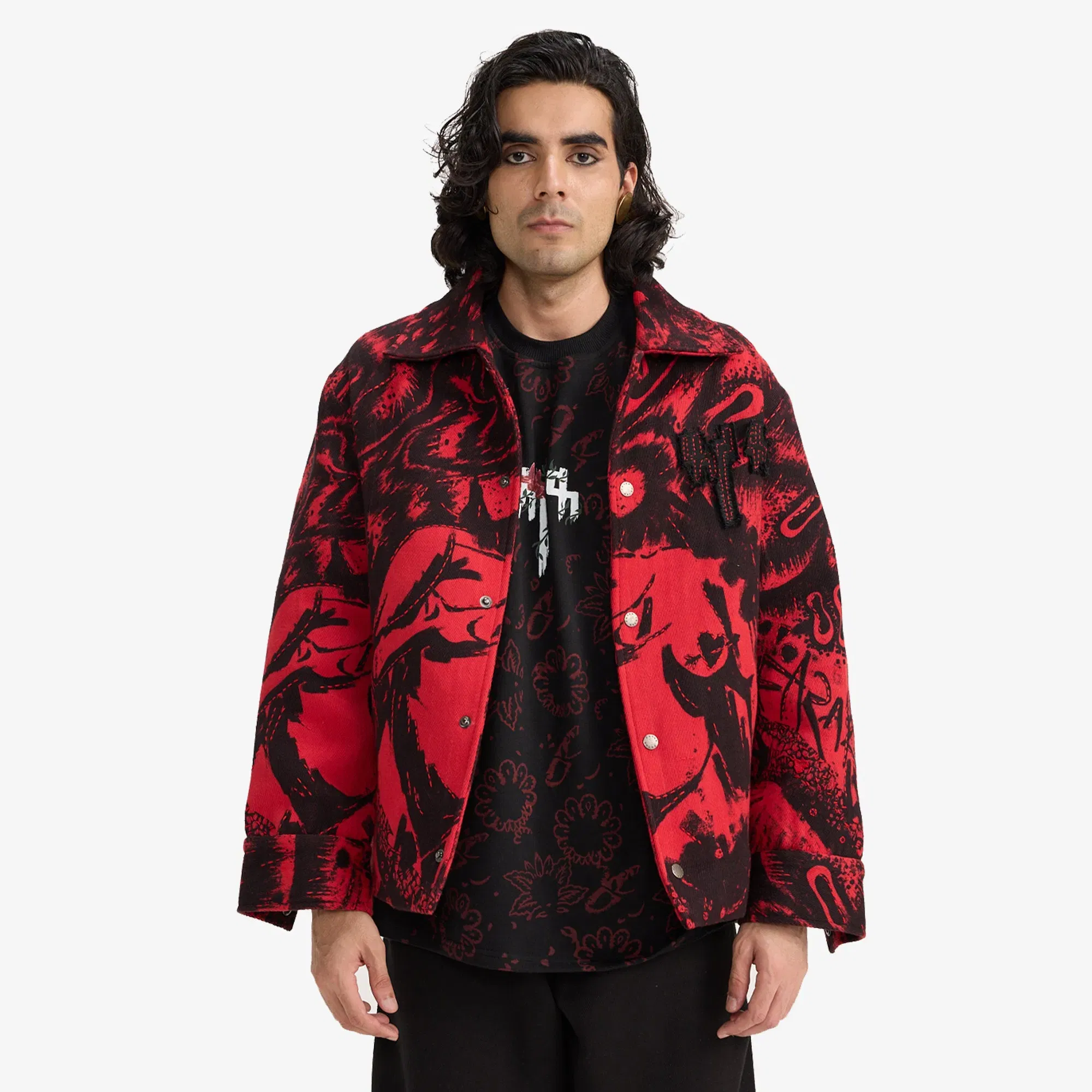 F A R A K OBSESSION HANDMADE JACKET { BLACK/RED