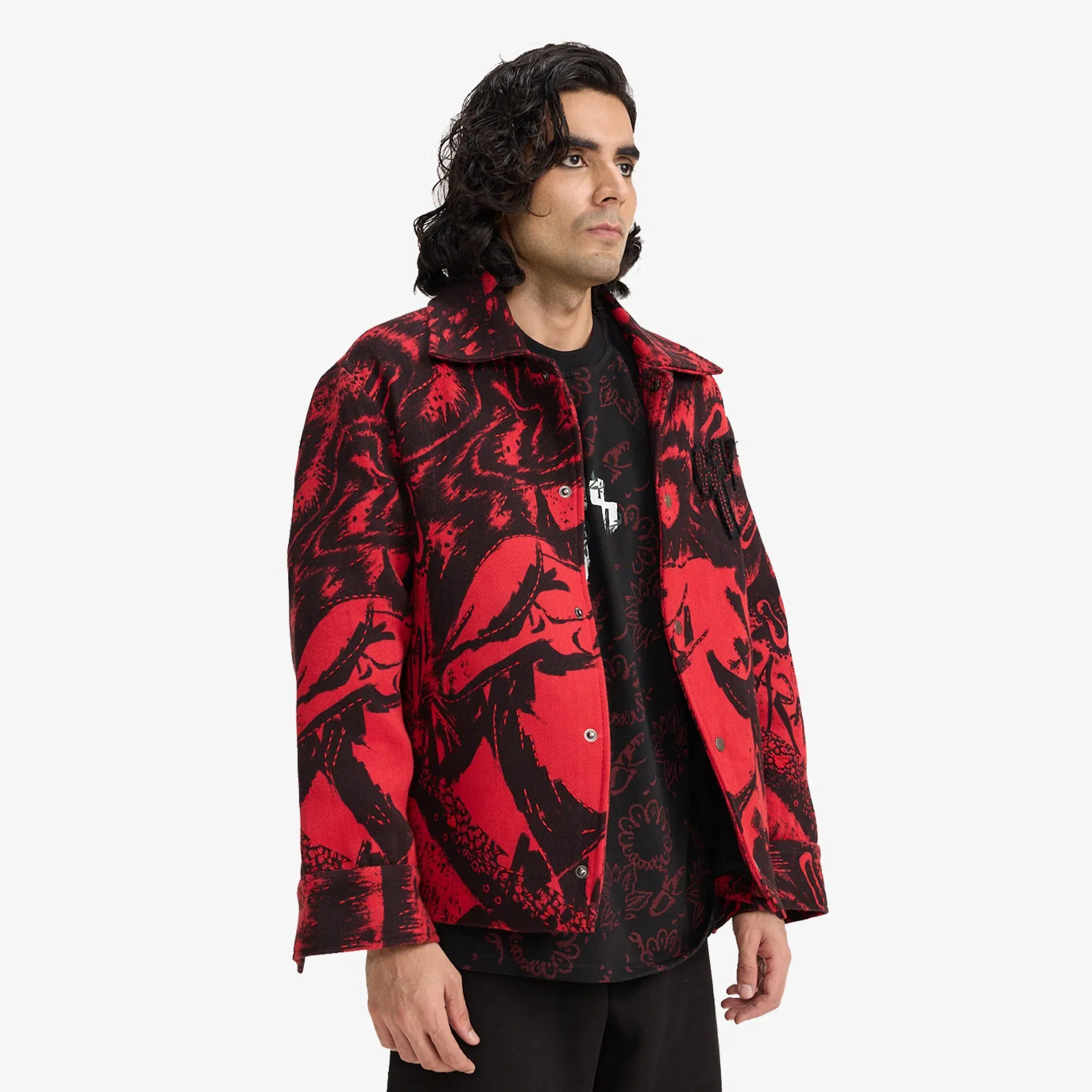F A R A K OBSESSION HANDMADE JACKET { BLACK/RED
