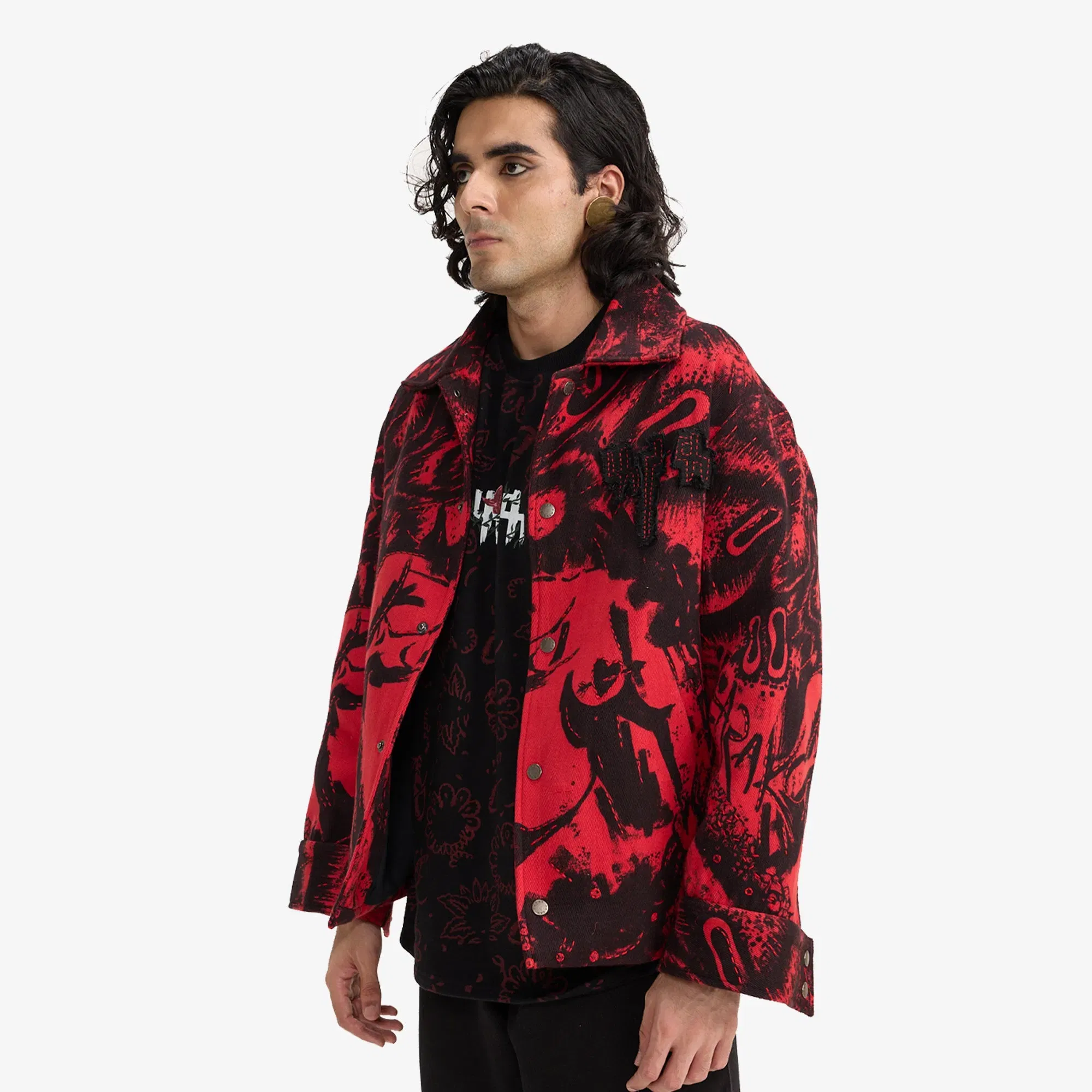 F A R A K OBSESSION HANDMADE JACKET { BLACK/RED