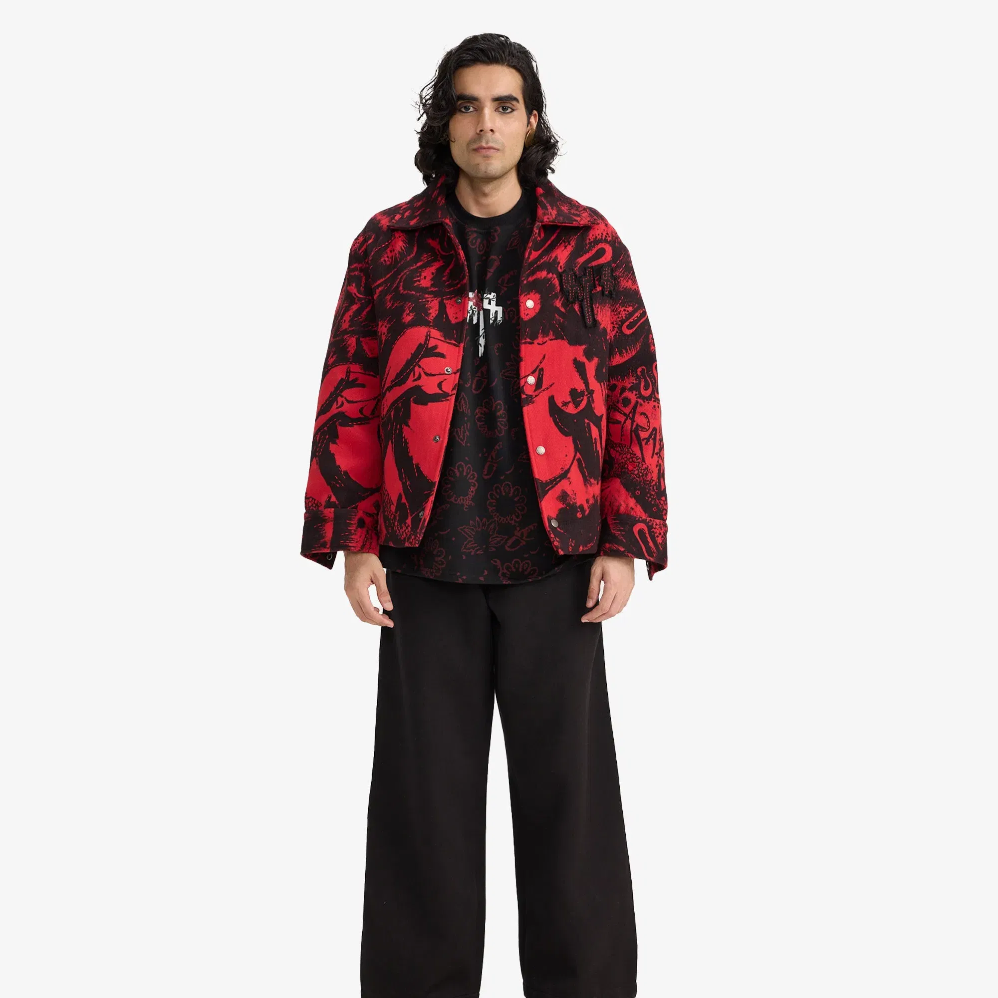F A R A K OBSESSION HANDMADE JACKET { BLACK/RED