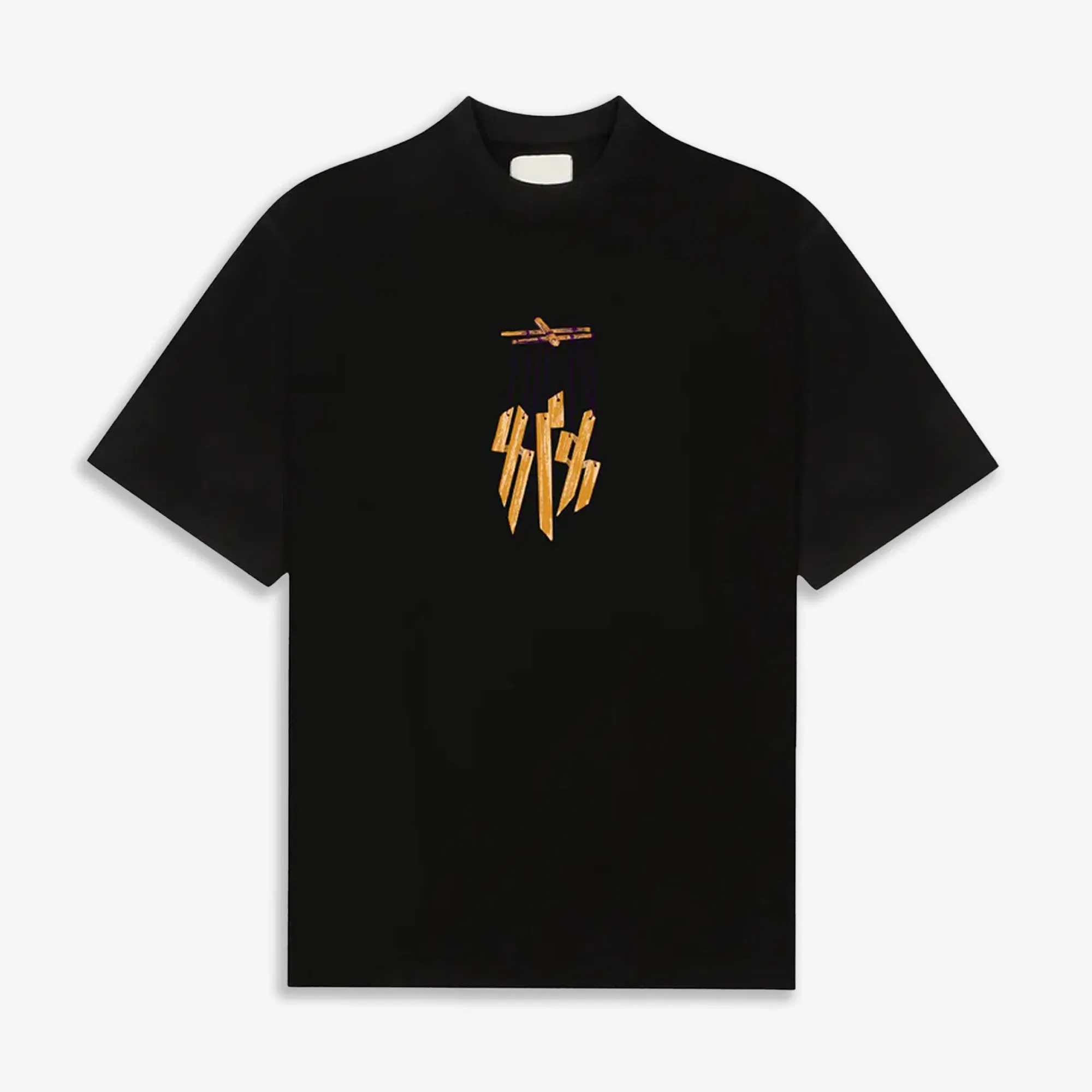 F A R A K UNGLIYON PAR NACHANA T-SHIRT { BLACK/BLACK