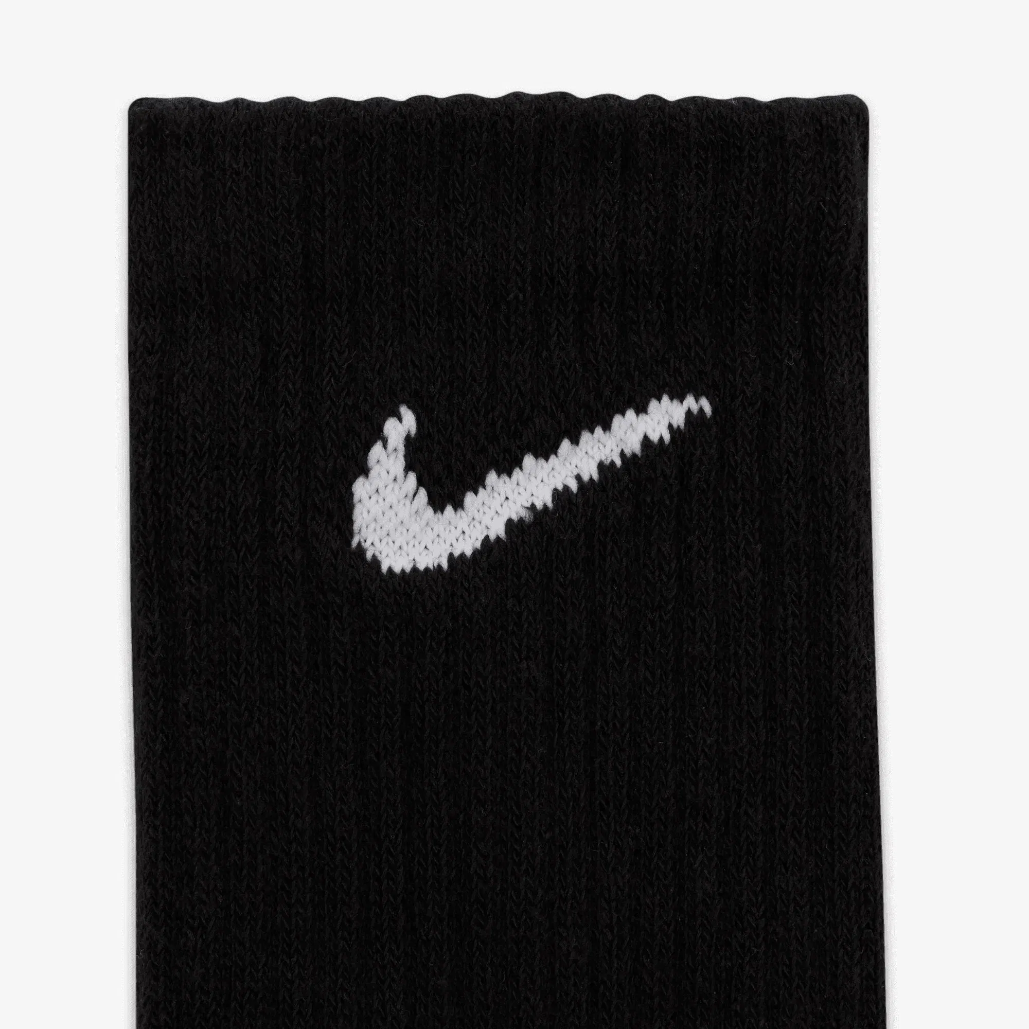 NIKE EVERYDAY LIGHTWEIGHT TRAINING CREW SOCKS { BLACK/WHITE