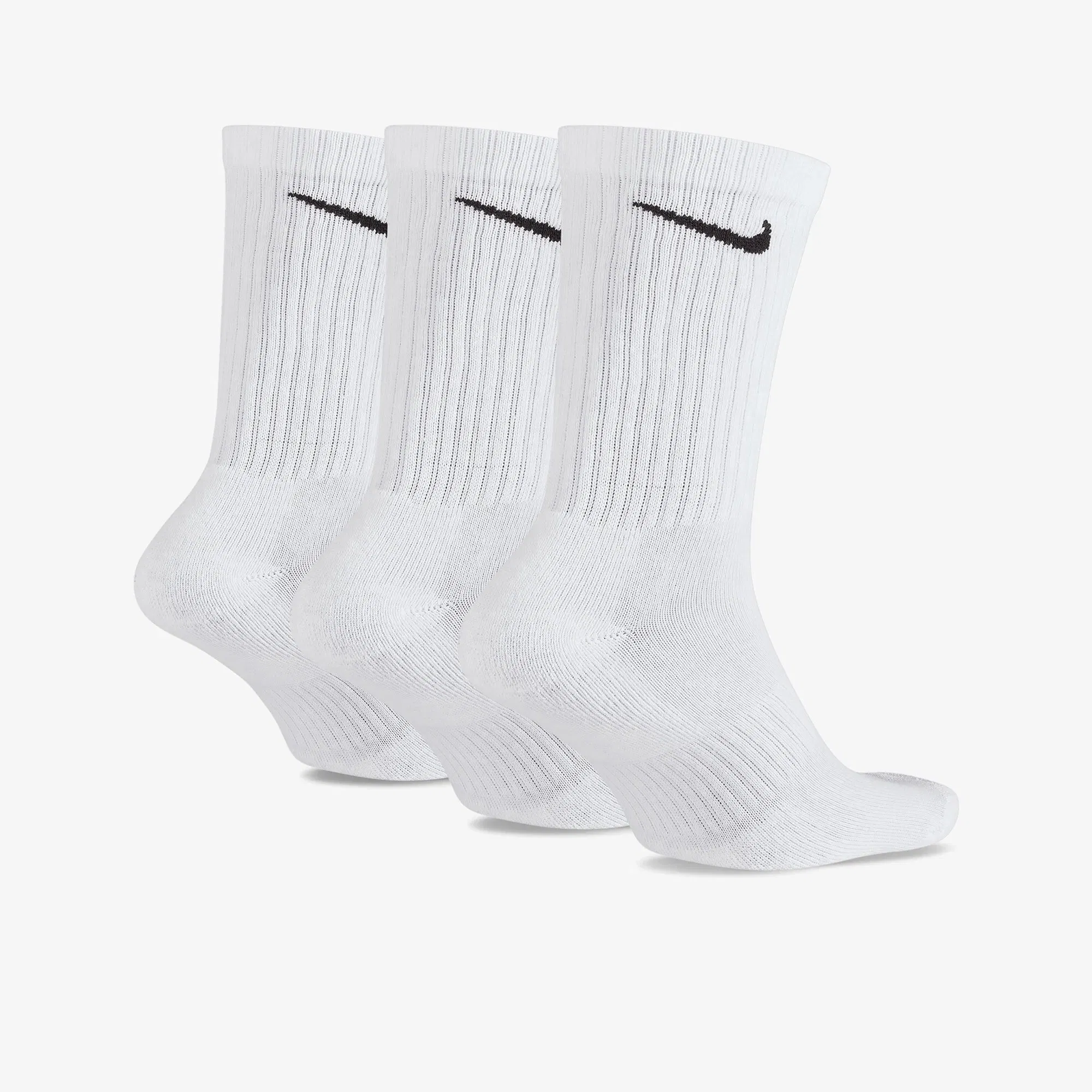 NIKE EVERYDAY CUSHIONED TRAINING CREW SOCKS { WHITE/BLACK