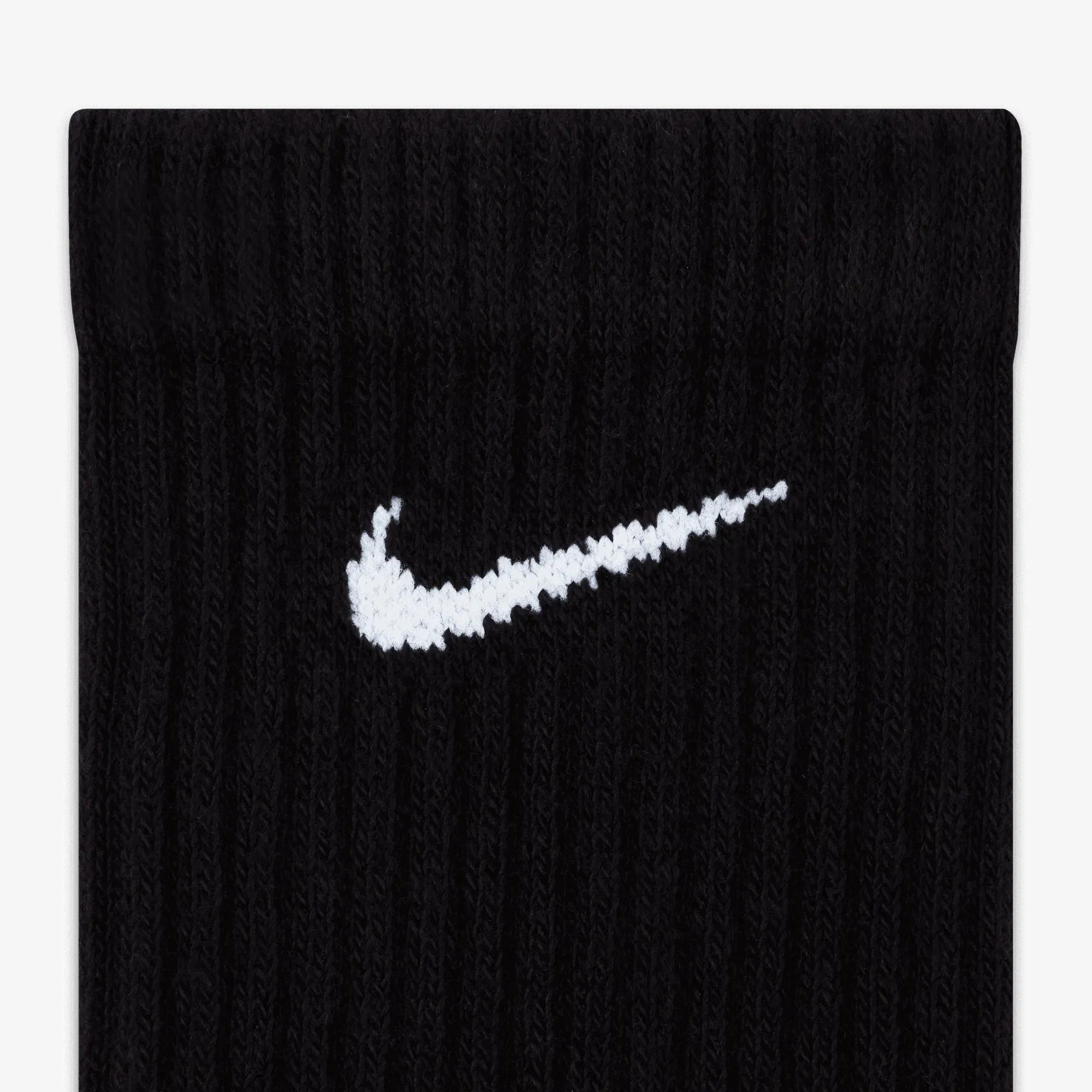NIKE EVERYDAY CUSHIONED TRAINING CREW SOCKS { BLACK/WHITE