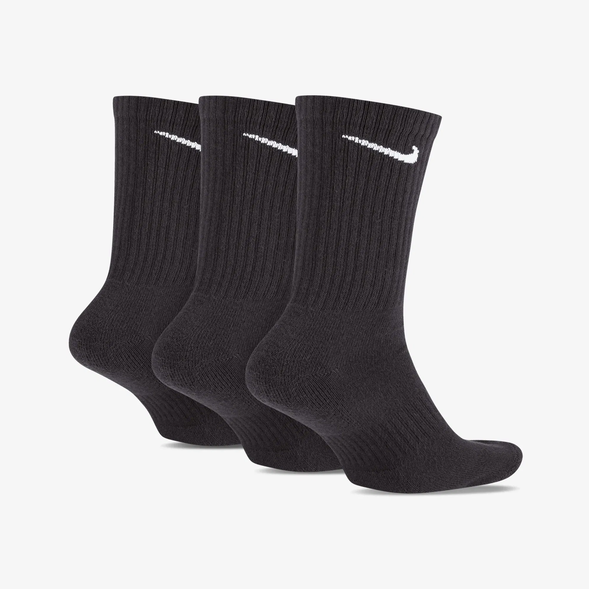 NIKE EVERYDAY CUSHIONED TRAINING CREW SOCKS { BLACK/WHITE