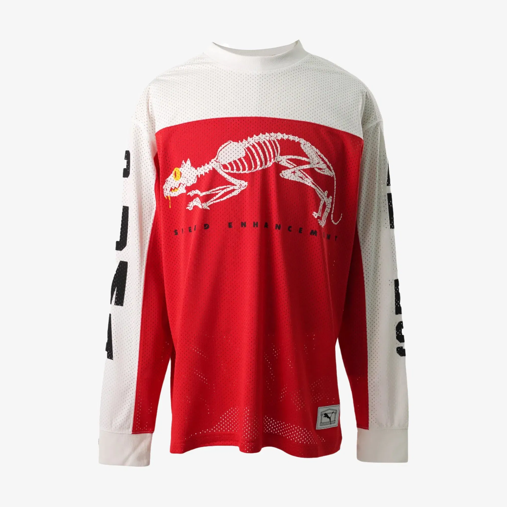 PUMA x ARIES MESH LONGSLEEVE { WHITE/RED